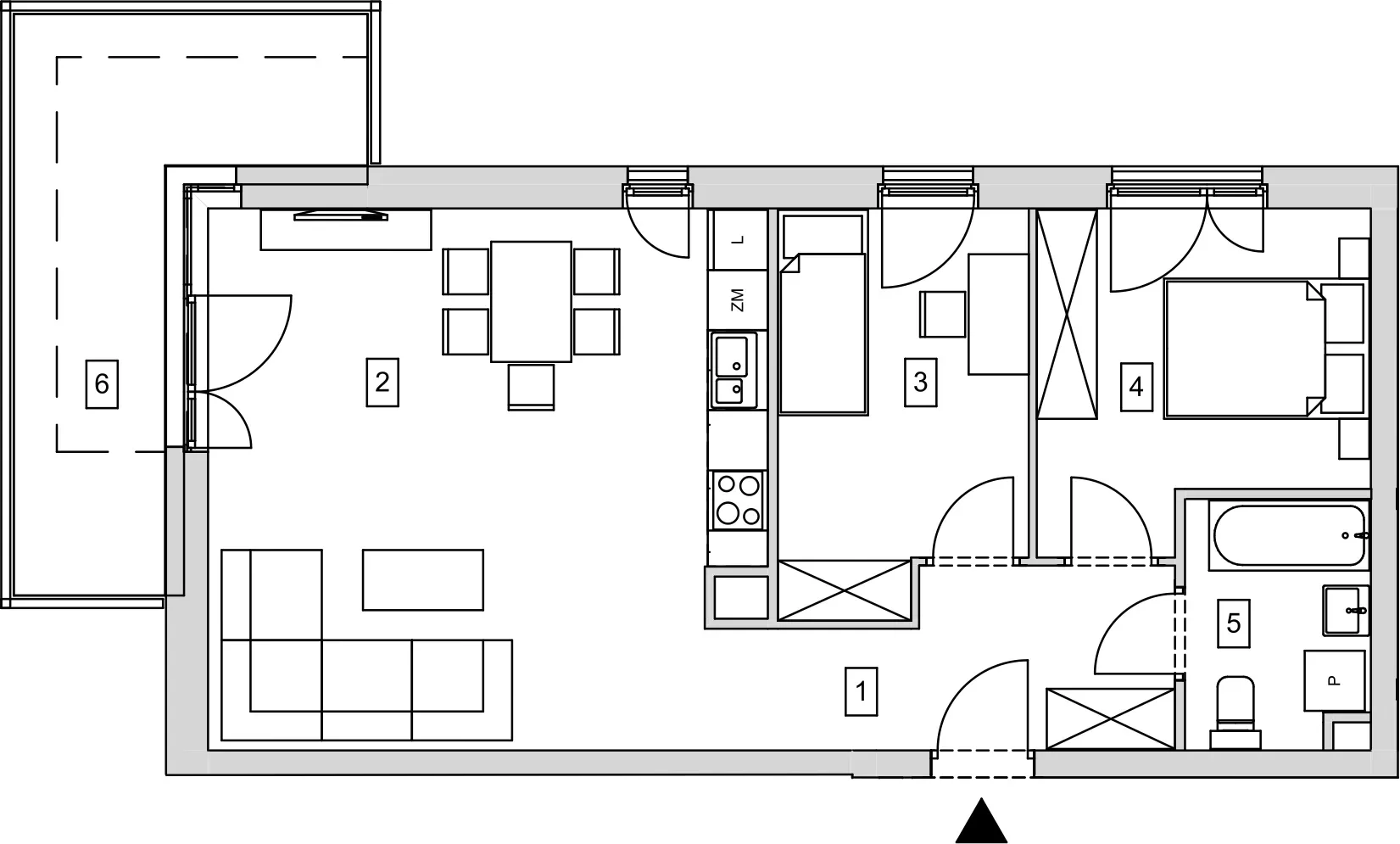 Mieszkanie 60,16 m², piętro 4, oferta nr B5-K3-4-3, ATAL Strachowicka, Wrocław, Żerniki, Fabryczna, ul. Strachowicka