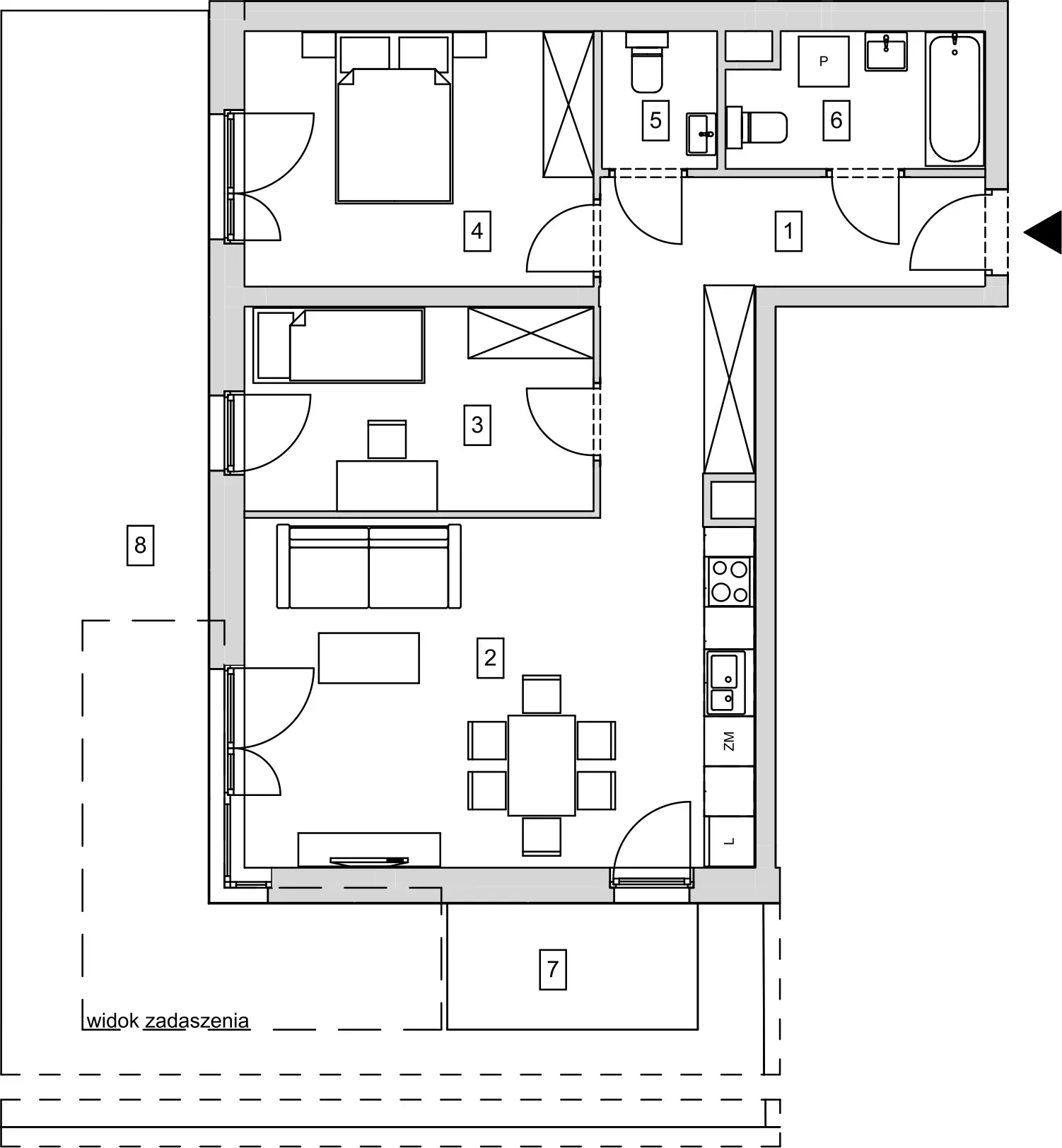 Mieszkanie 65,76 m², parter, oferta nr B6-K1-0-4, ATAL Strachowicka, Wrocław, Żerniki, Fabryczna, ul. Strachowicka