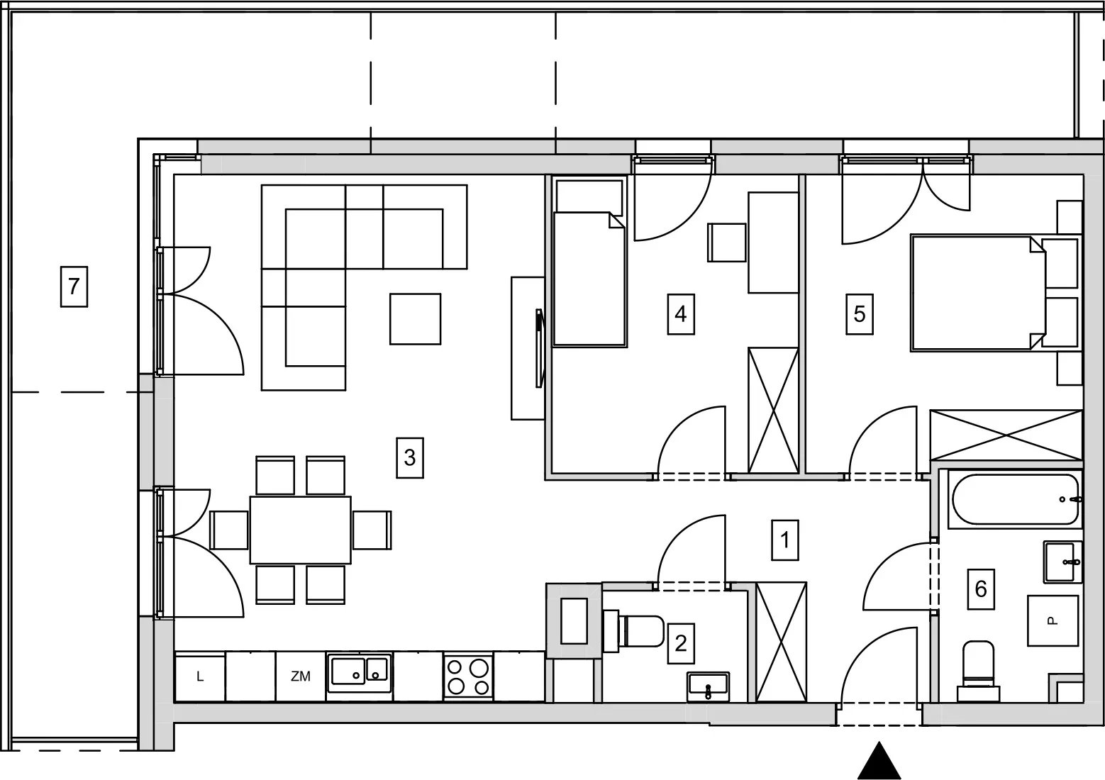 Mieszkanie 65,07 m², piętro 1, oferta nr B6-K1-1-1, ATAL Strachowicka, Wrocław, Żerniki, Fabryczna, ul. Strachowicka