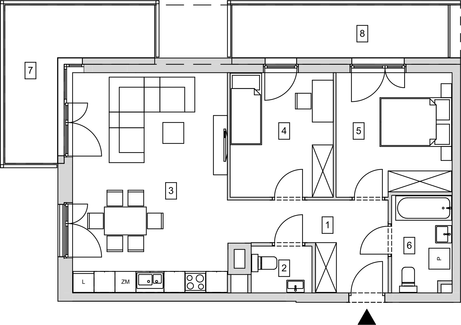 Mieszkanie 65,07 m², piętro 2, oferta nr B6-K1-2-1, ATAL Strachowicka, Wrocław, Żerniki, Fabryczna, ul. Strachowicka-idx