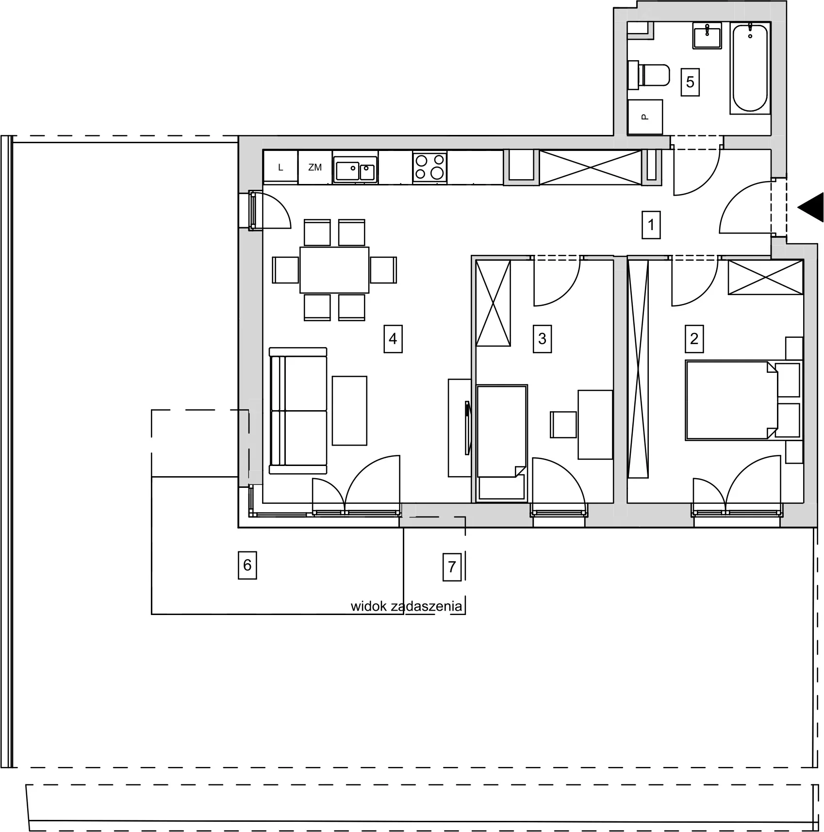 Mieszkanie 58,92 m², parter, oferta nr B7-K1-0-6, ATAL Strachowicka, Wrocław, Żerniki, Fabryczna, ul. Strachowicka