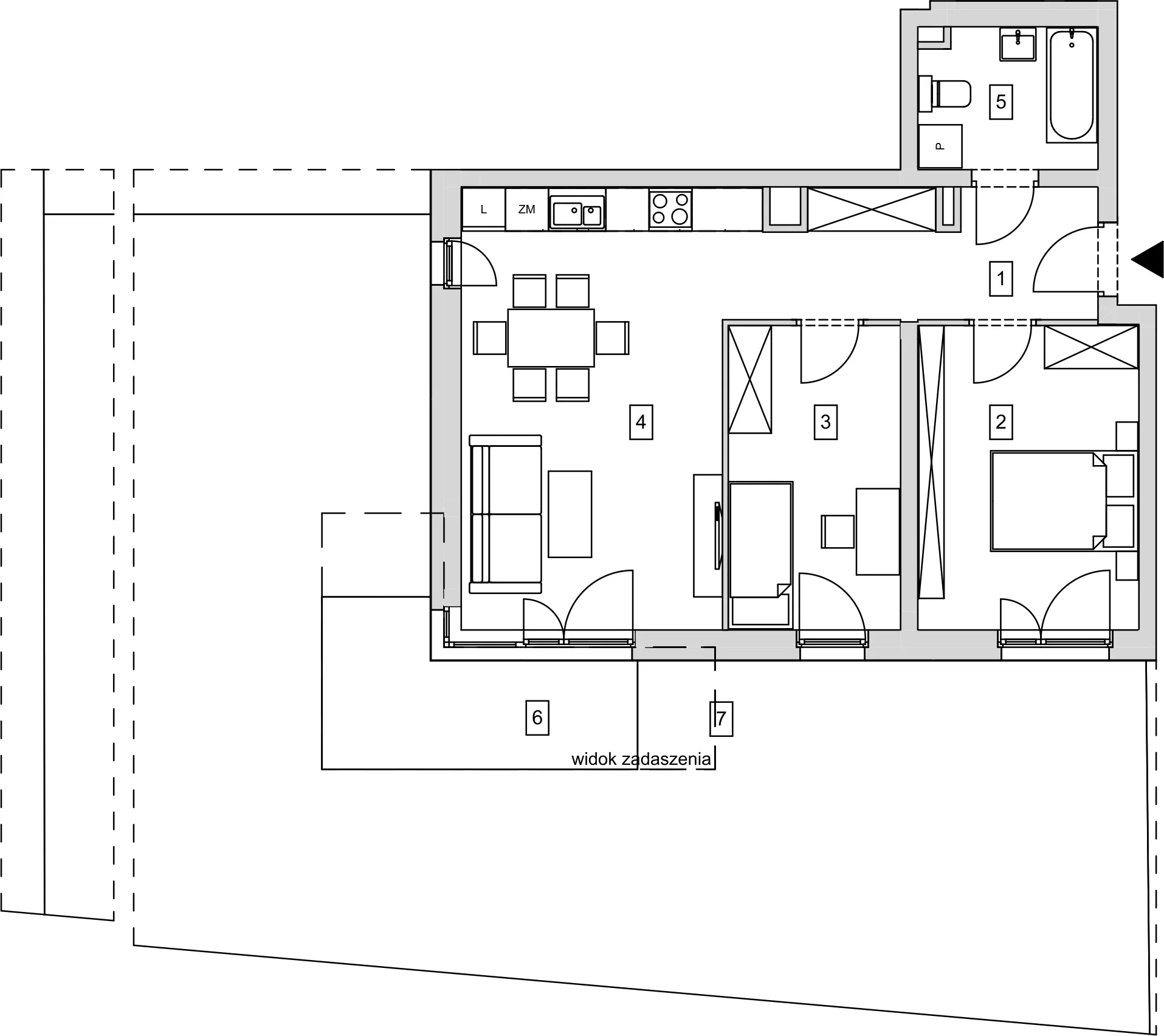 Mieszkanie 58,92 m², parter, oferta nr B8-K1-0-6, ATAL Strachowicka, Wrocław, Żerniki, Fabryczna, ul. Strachowicka