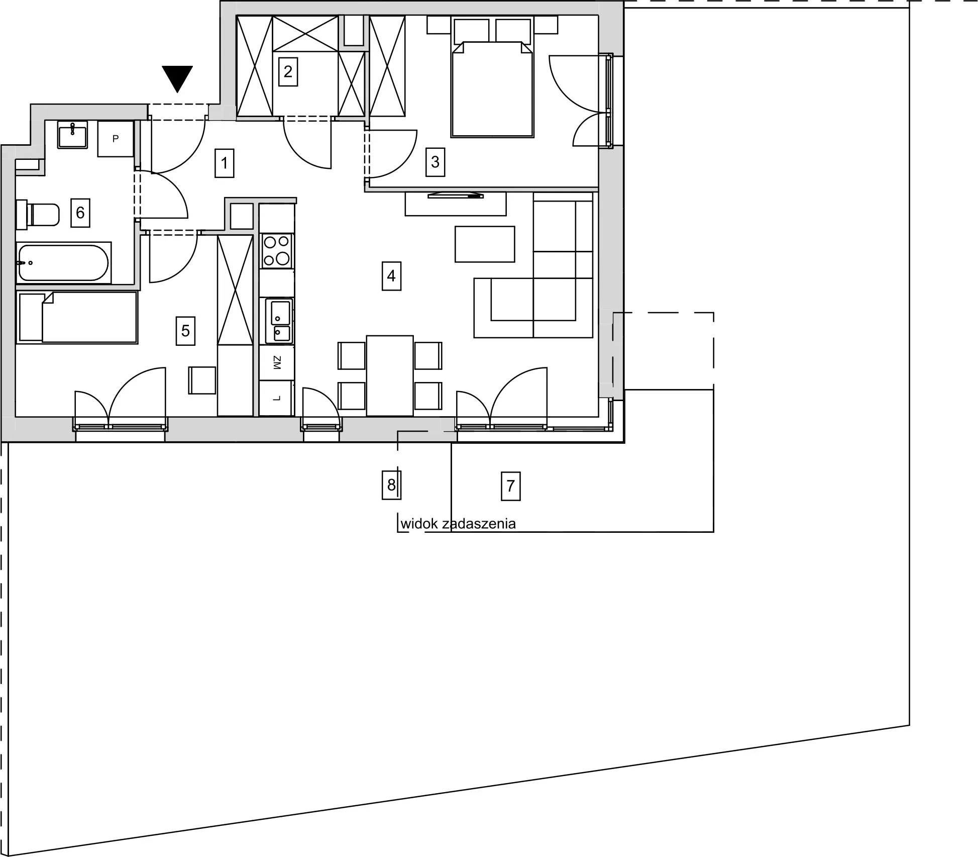 Mieszkanie 56,62 m², parter, oferta nr B9-K1-0-2, ATAL Strachowicka, Wrocław, Żerniki, Fabryczna, ul. Strachowicka