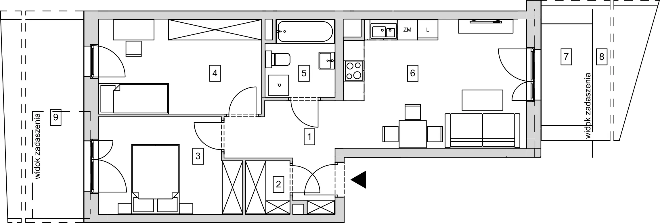 Mieszkanie 58,22 m², parter, oferta nr B9-K3-0-1, ATAL Strachowicka, Wrocław, Żerniki, Fabryczna, ul. Strachowicka