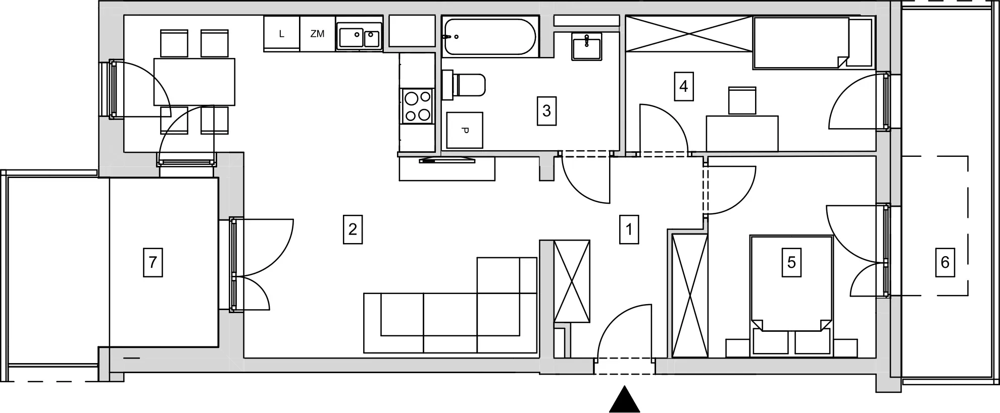 Mieszkanie 61,72 m², piętro 3, oferta nr B9-K3-3-1, ATAL Strachowicka, Wrocław, Żerniki, Fabryczna, ul. Strachowicka