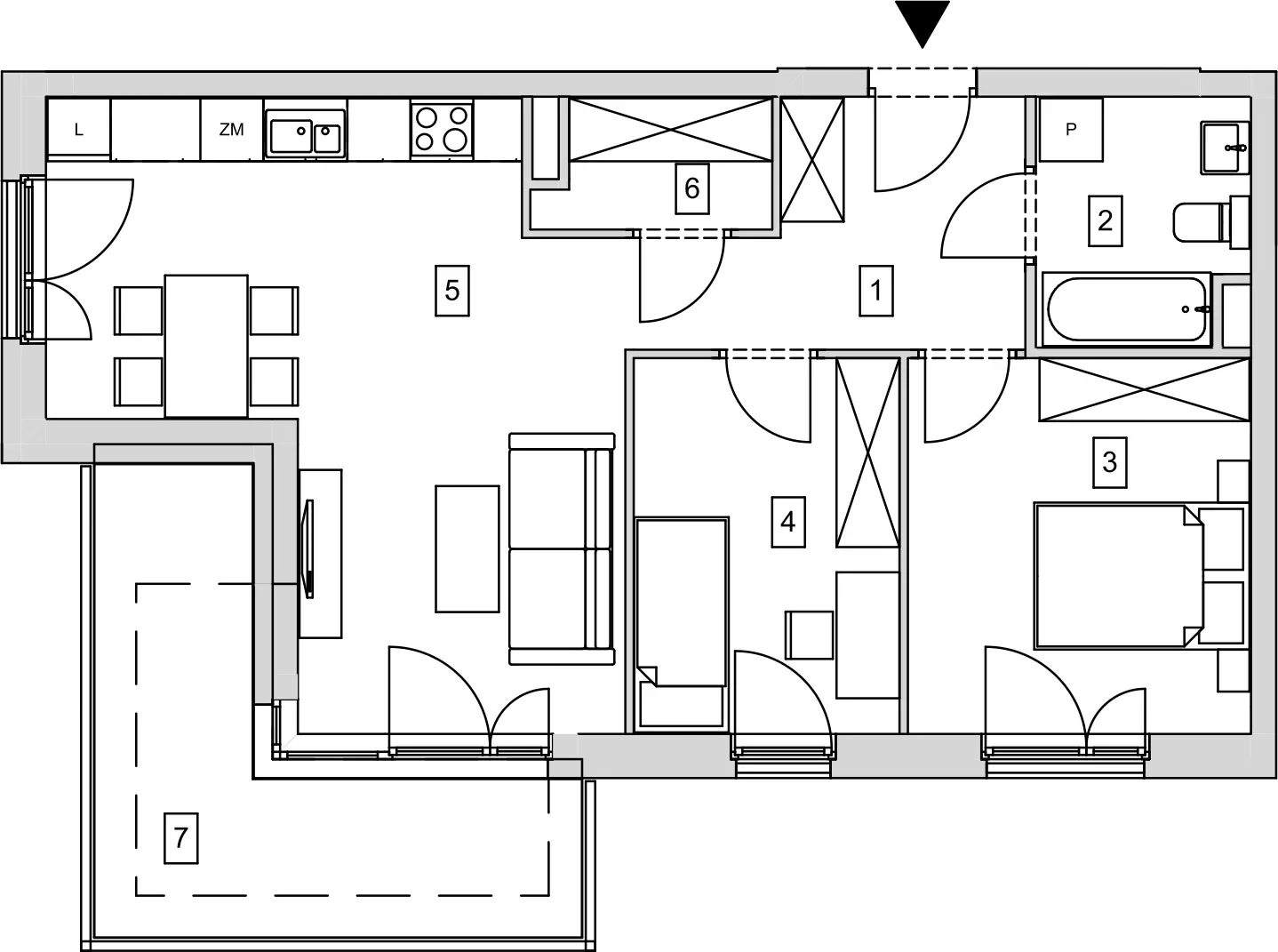 Mieszkanie 59,63 m², piętro 3, oferta nr B9-K3-3-4, ATAL Strachowicka, Wrocław, Żerniki, Fabryczna, ul. Strachowicka-idx