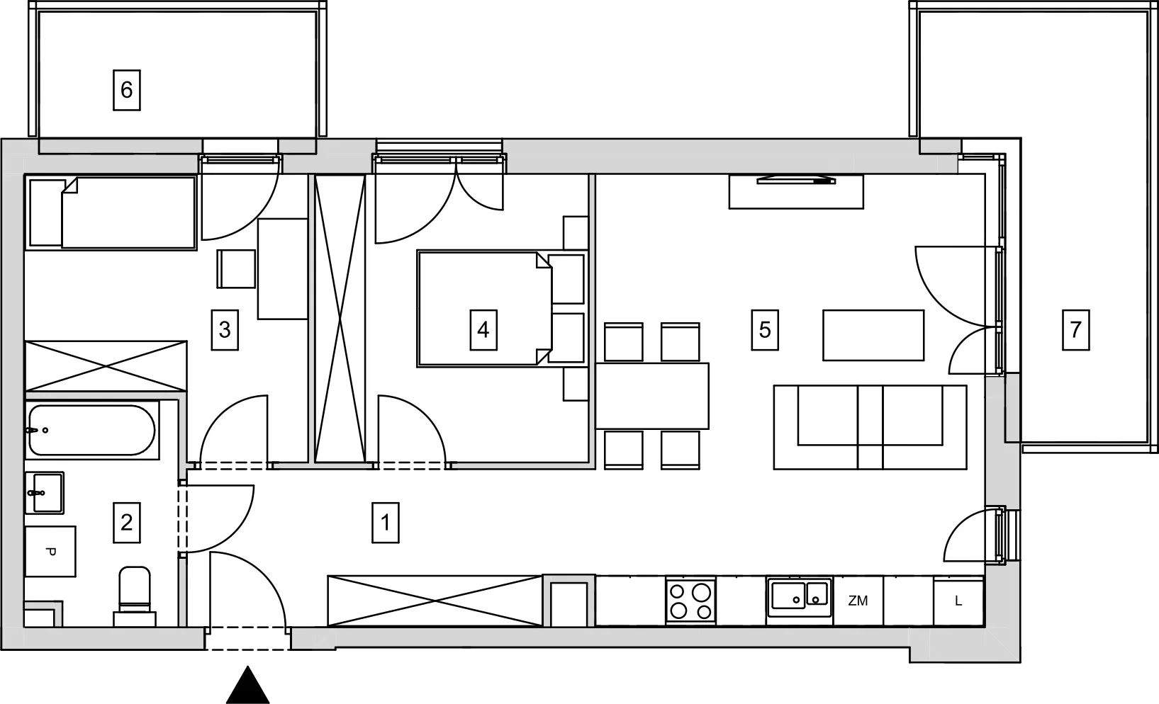 Mieszkanie 59,71 m², piętro 1, oferta nr B9-K4-1-4, ATAL Strachowicka, Wrocław, Żerniki, Fabryczna, ul. Strachowicka