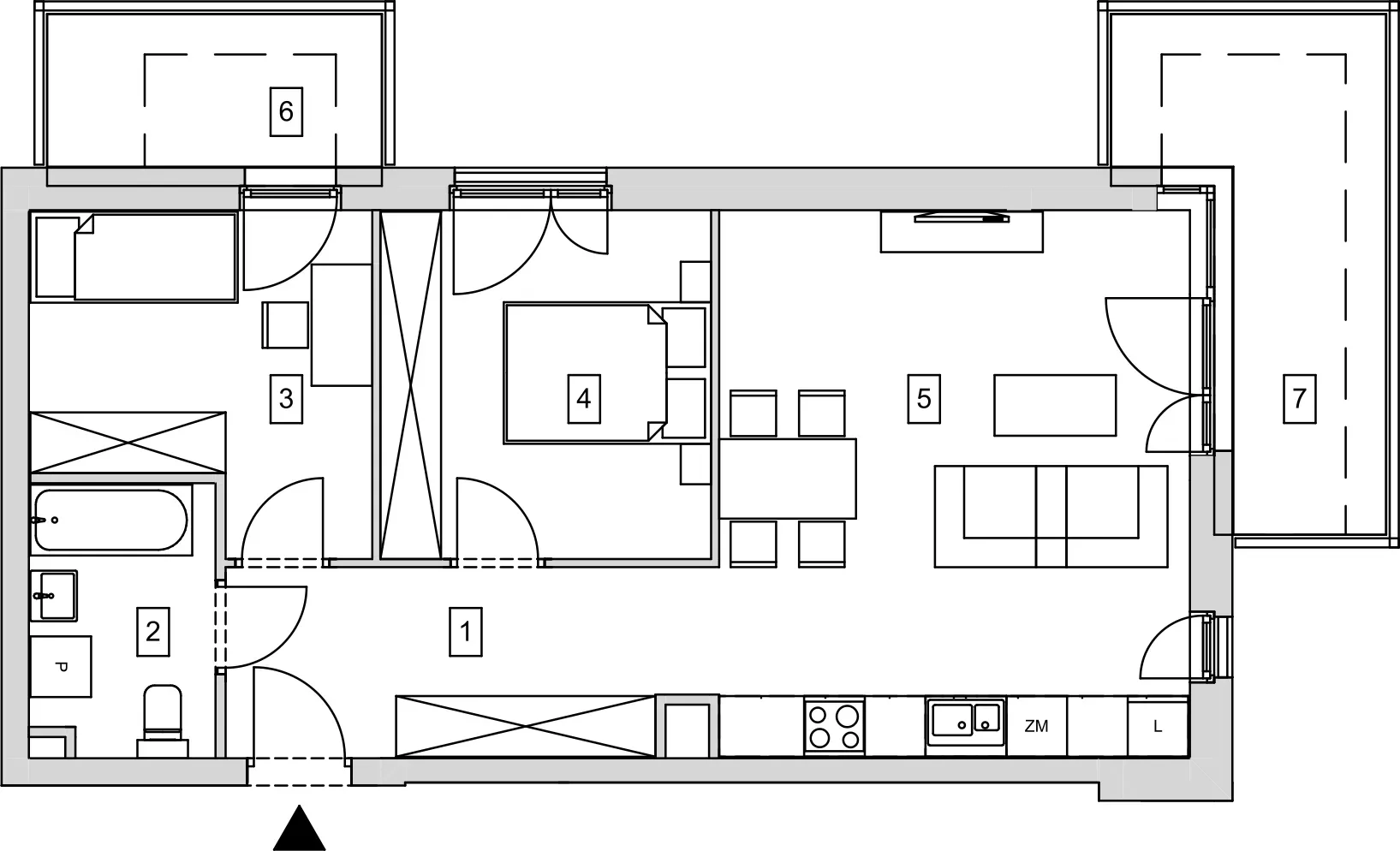 Mieszkanie 59,71 m², piętro 3, oferta nr B9-K4-3-4, ATAL Strachowicka, Wrocław, Żerniki, Fabryczna, ul. Strachowicka