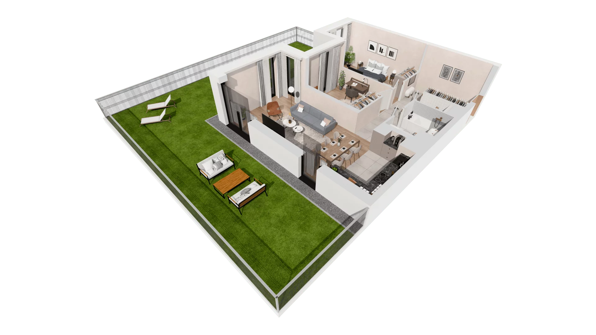 Mieszkanie 69,38 m², parter, oferta nr B1-00-4A, Francuska Park, Katowice, Osiedle Paderewskiego-Muchowiec, Muchowiec, ul. Szybowcowa