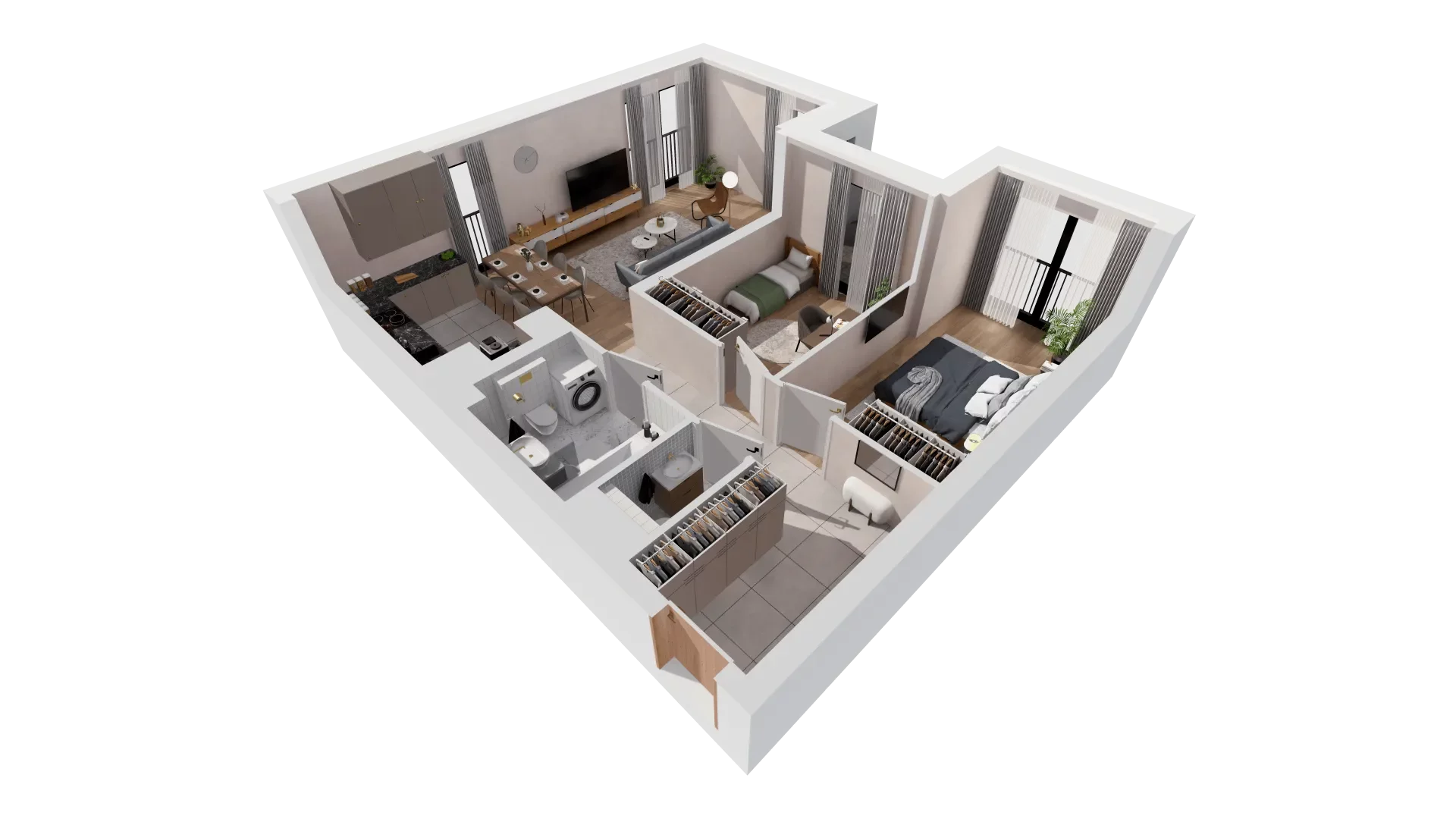 Mieszkanie 70,26 m², piętro 3, oferta nr B1-03-32A, Francuska Park, Katowice, Osiedle Paderewskiego-Muchowiec, Muchowiec, ul. Szybowcowa