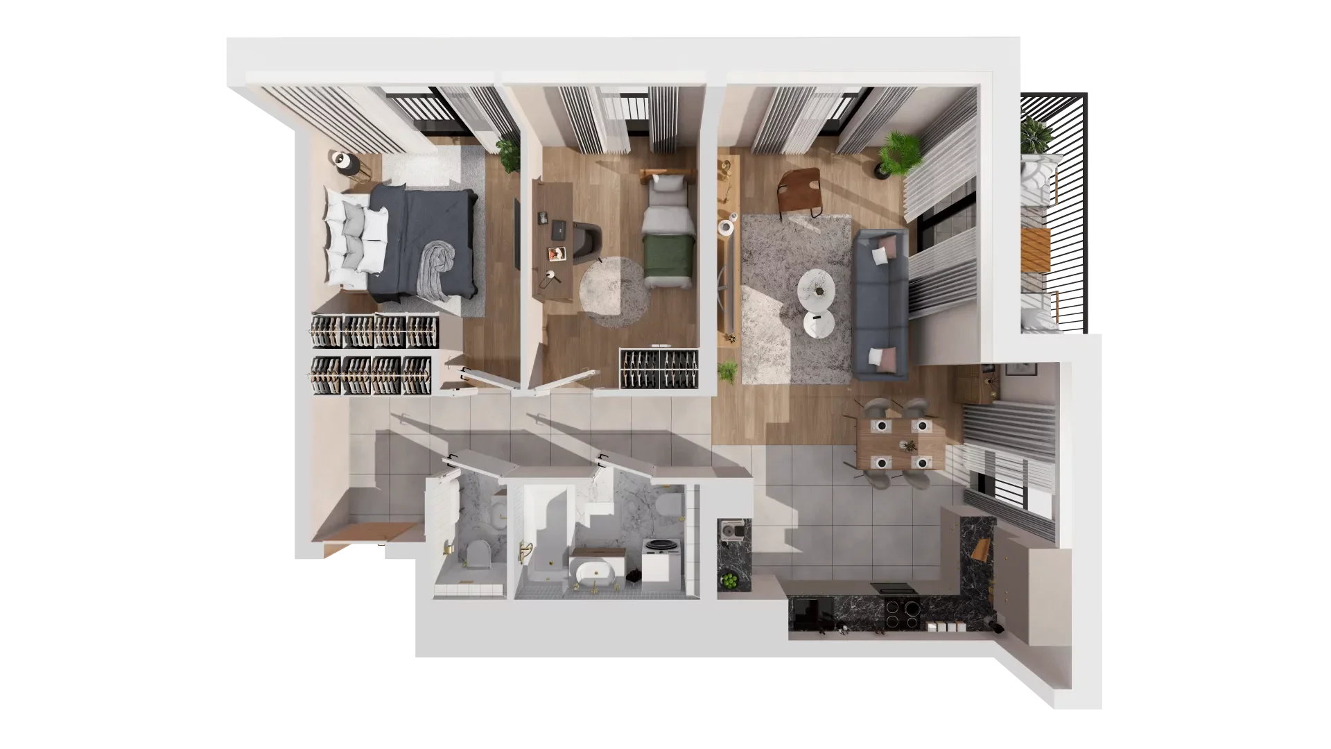 Mieszkanie 66,04 m², piętro 3, oferta nr B1-03-37A, Francuska Park, Katowice, Osiedle Paderewskiego-Muchowiec, Muchowiec, ul. Szybowcowa