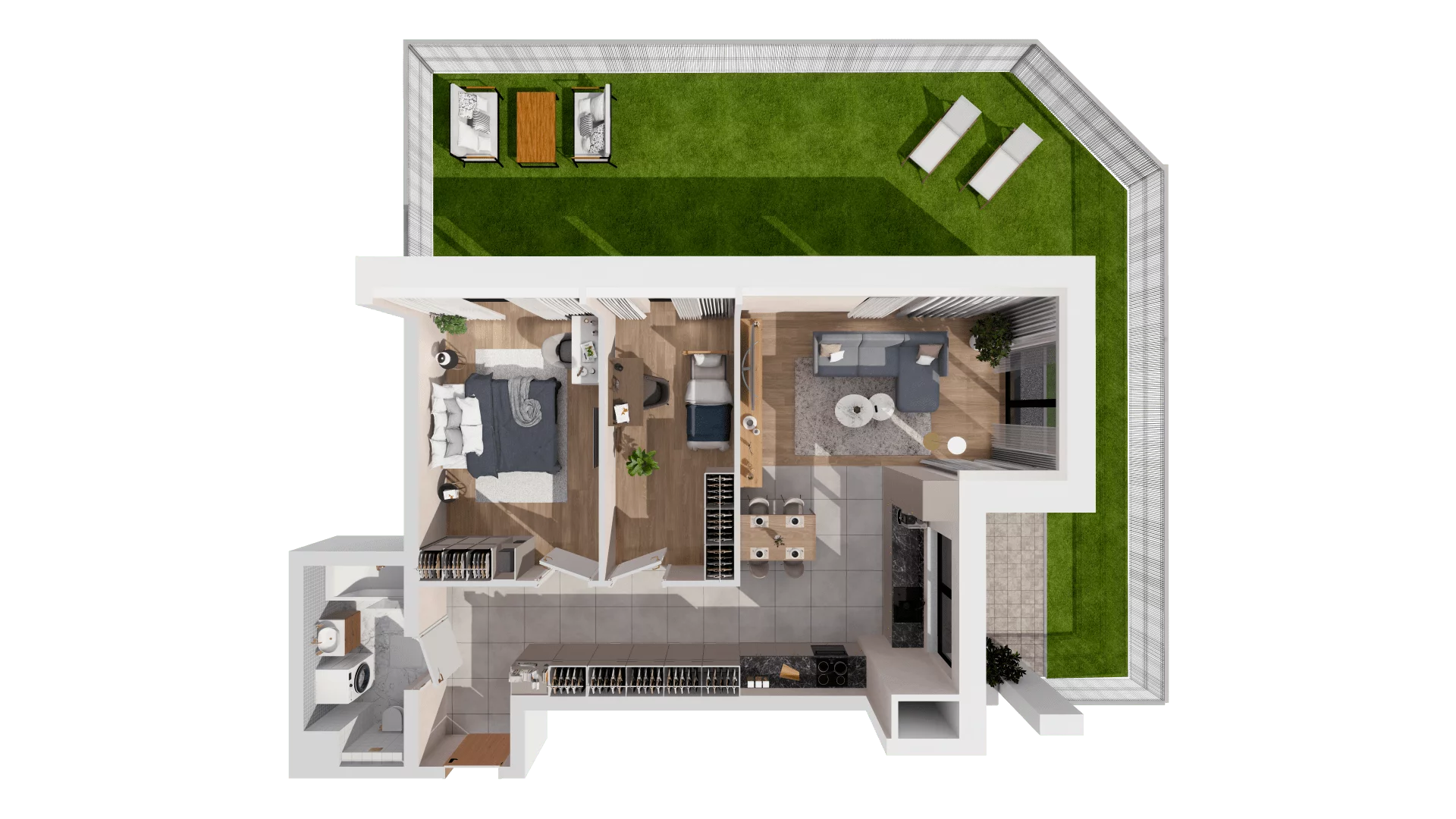 Mieszkanie 66,95 m², parter, oferta nr B2-00-1B, Francuska Park, Katowice, Osiedle Paderewskiego-Muchowiec, Muchowiec, ul. Szybowcowa