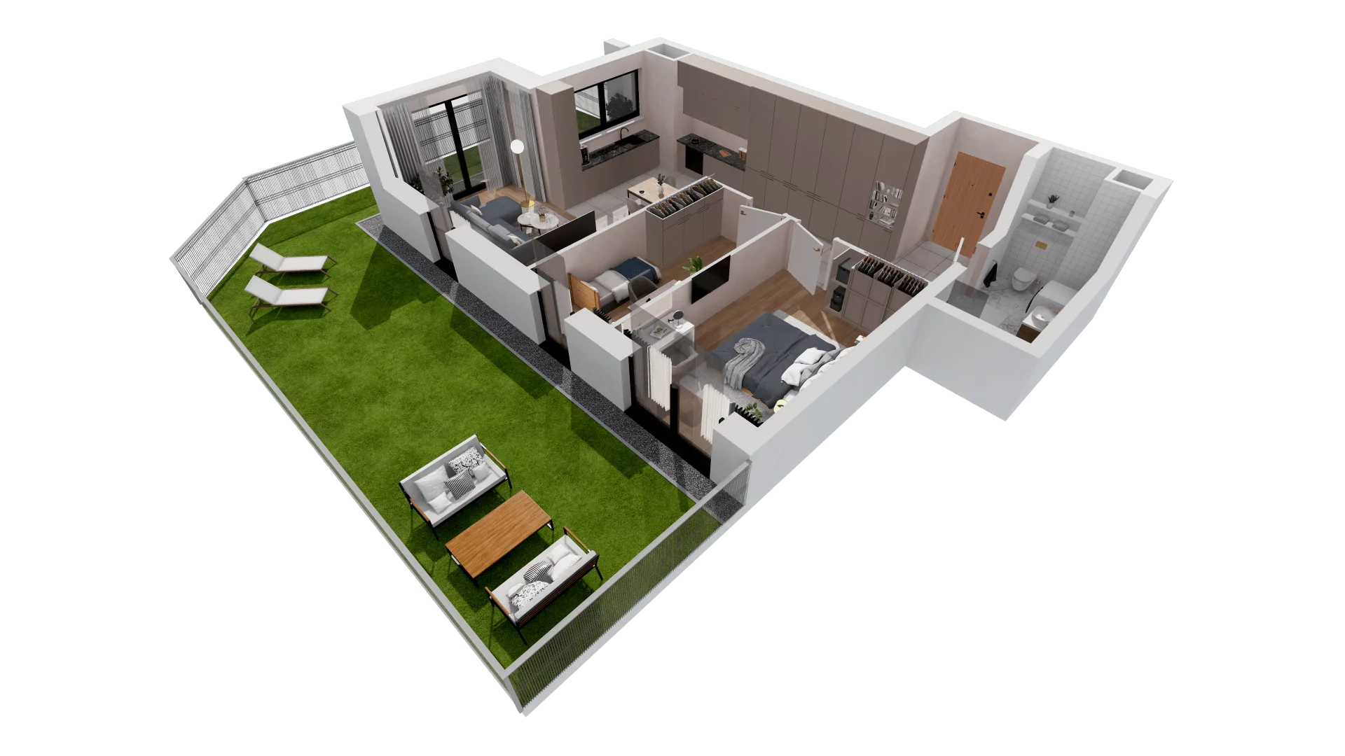 Mieszkanie 66,95 m², parter, oferta nr B2-00-1B, Francuska Park, Katowice, Osiedle Paderewskiego-Muchowiec, Muchowiec, ul. Szybowcowa