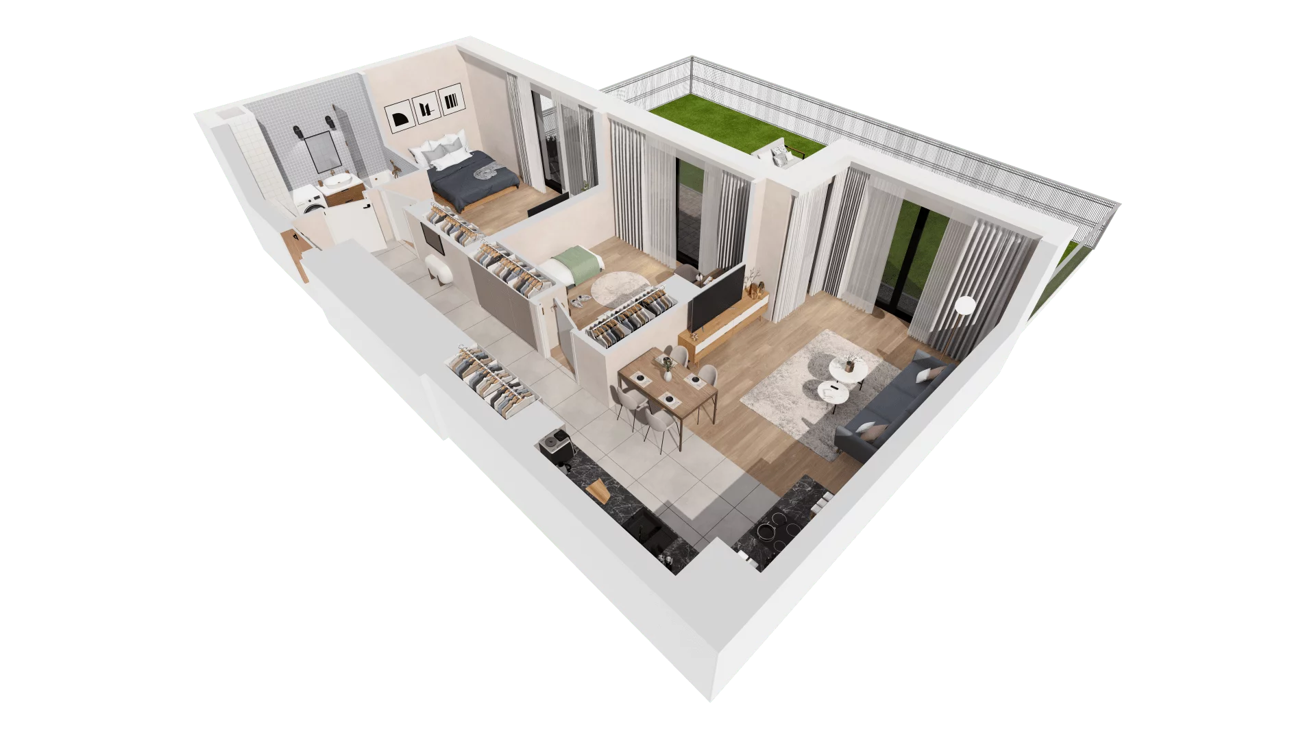 Mieszkanie 68,20 m², parter, oferta nr B2-00-2A, Francuska Park, Katowice, Osiedle Paderewskiego-Muchowiec, Muchowiec, ul. Szybowcowa