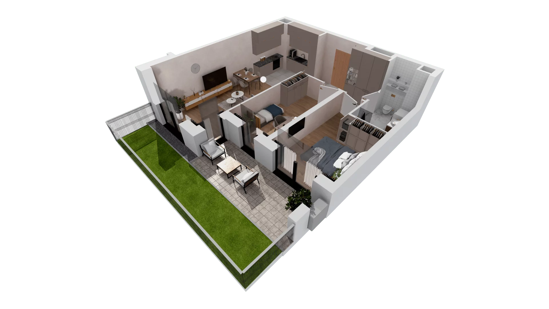 Mieszkanie 60,70 m², parter, oferta nr B2-00-2B, Francuska Park, Katowice, Osiedle Paderewskiego-Muchowiec, Muchowiec, ul. Szybowcowa