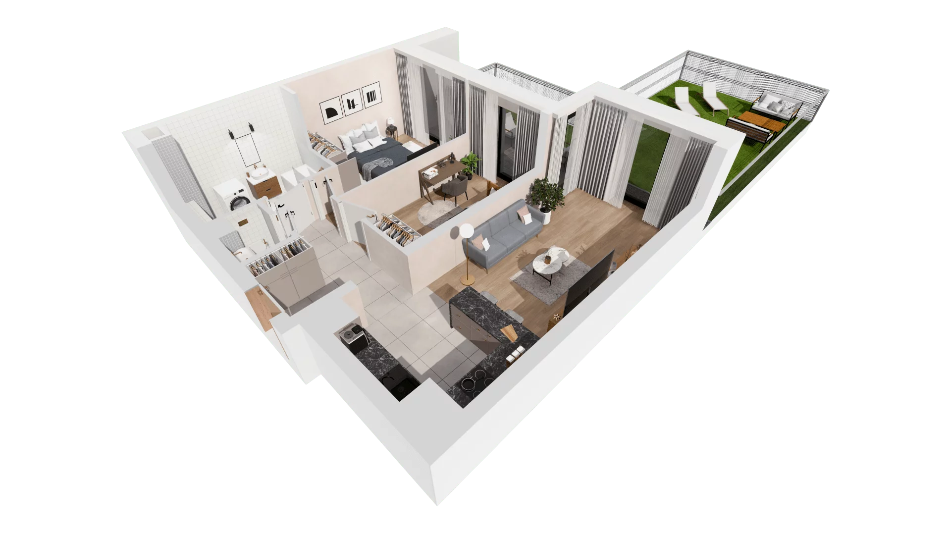 Mieszkanie 60,20 m², parter, oferta nr B2-00-3B, Francuska Park, Katowice, Osiedle Paderewskiego-Muchowiec, Muchowiec, ul. Szybowcowa