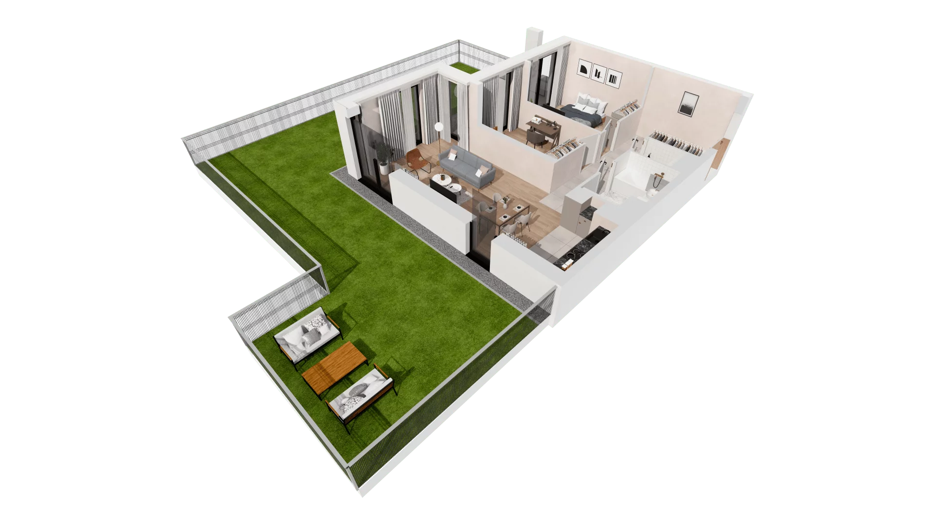 Mieszkanie 64,48 m², parter, oferta nr B2-00-6B, Francuska Park, Katowice, Osiedle Paderewskiego-Muchowiec, Muchowiec, ul. Szybowcowa