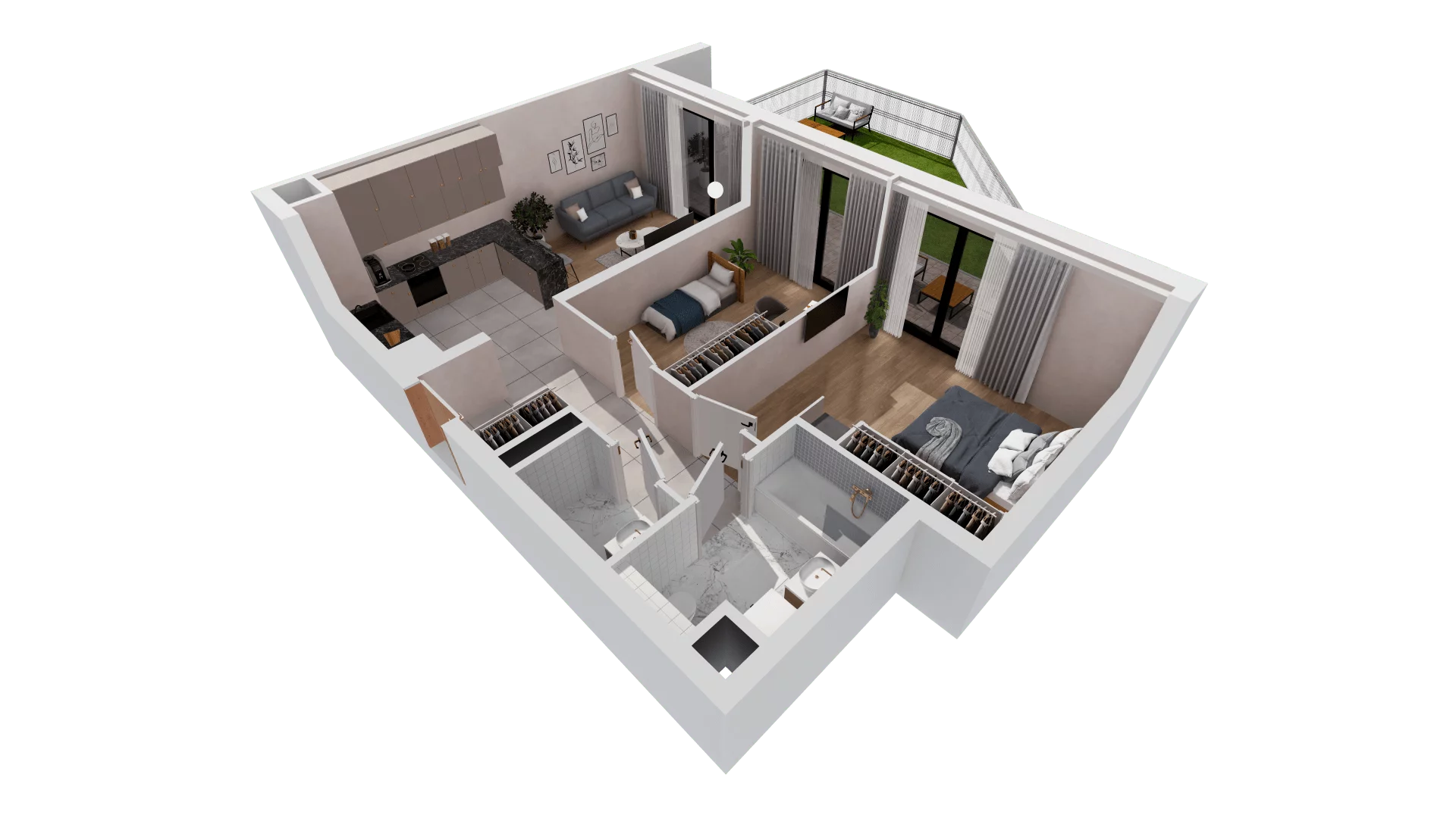 Mieszkanie 63,63 m², parter, oferta nr B2-00-8B, Francuska Park, Katowice, Osiedle Paderewskiego-Muchowiec, Muchowiec, ul. Szybowcowa