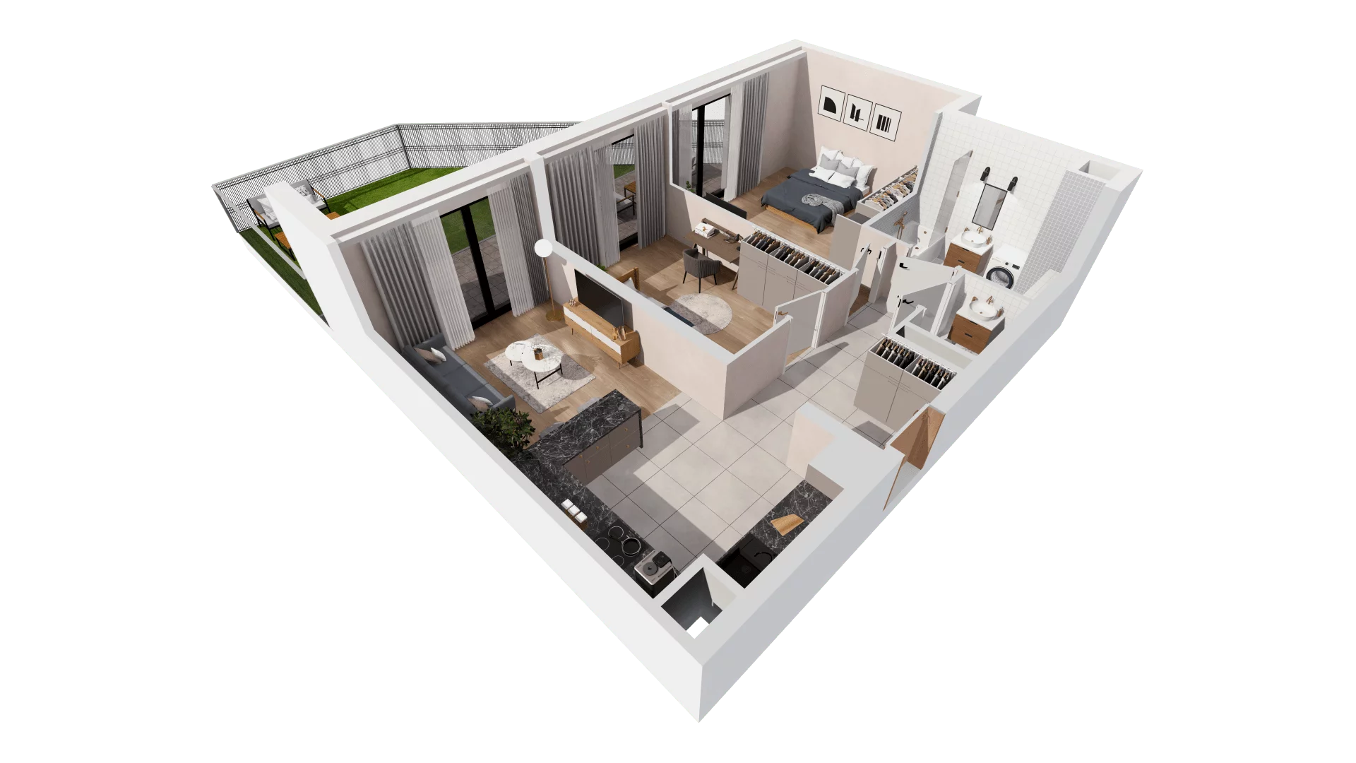 Mieszkanie 63,63 m², parter, oferta nr B2-00-8B, Francuska Park, Katowice, Osiedle Paderewskiego-Muchowiec, Muchowiec, ul. Szybowcowa