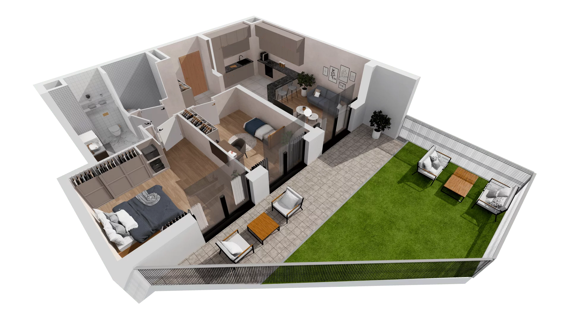 Mieszkanie 63,63 m², parter, oferta nr B2-00-8B, Francuska Park, Katowice, Osiedle Paderewskiego-Muchowiec, Muchowiec, ul. Szybowcowa