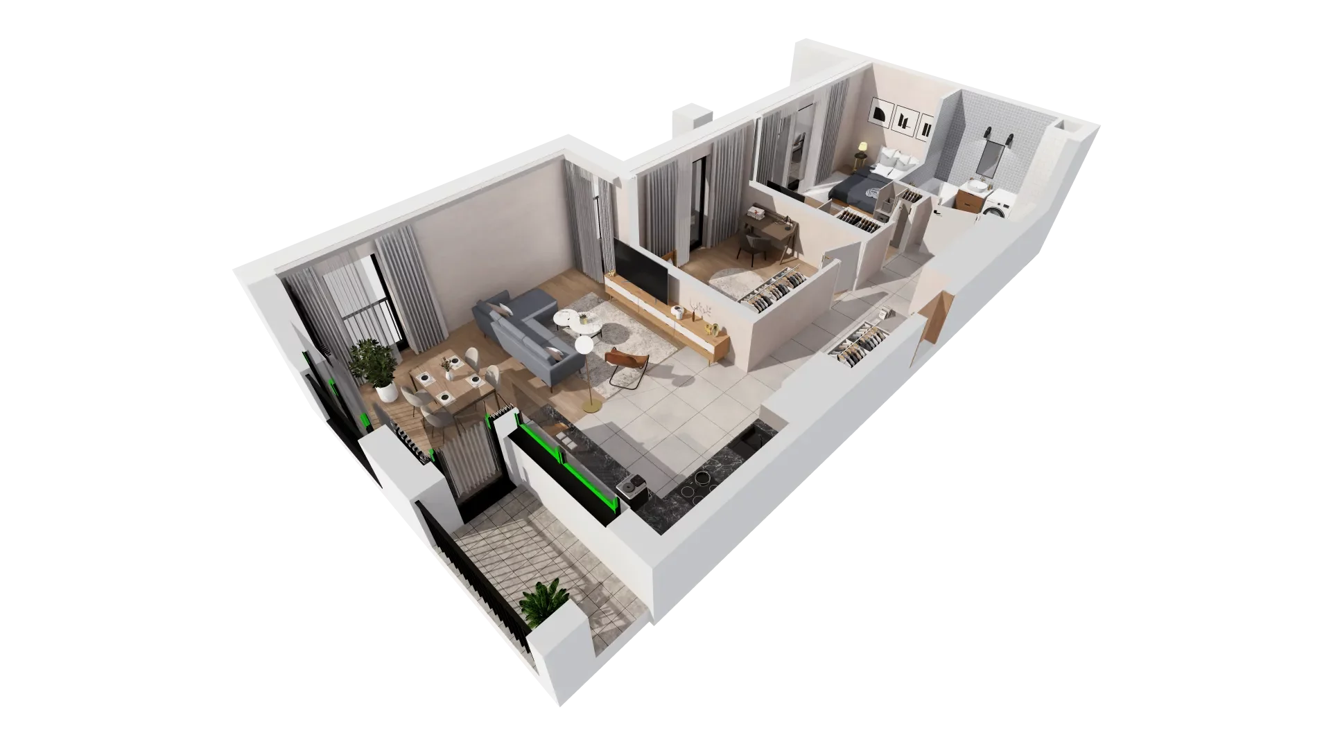 Mieszkanie 68,20 m², piętro 2, oferta nr B2-02-12A, Francuska Park, Katowice, Osiedle Paderewskiego-Muchowiec, Muchowiec, ul. Szybowcowa