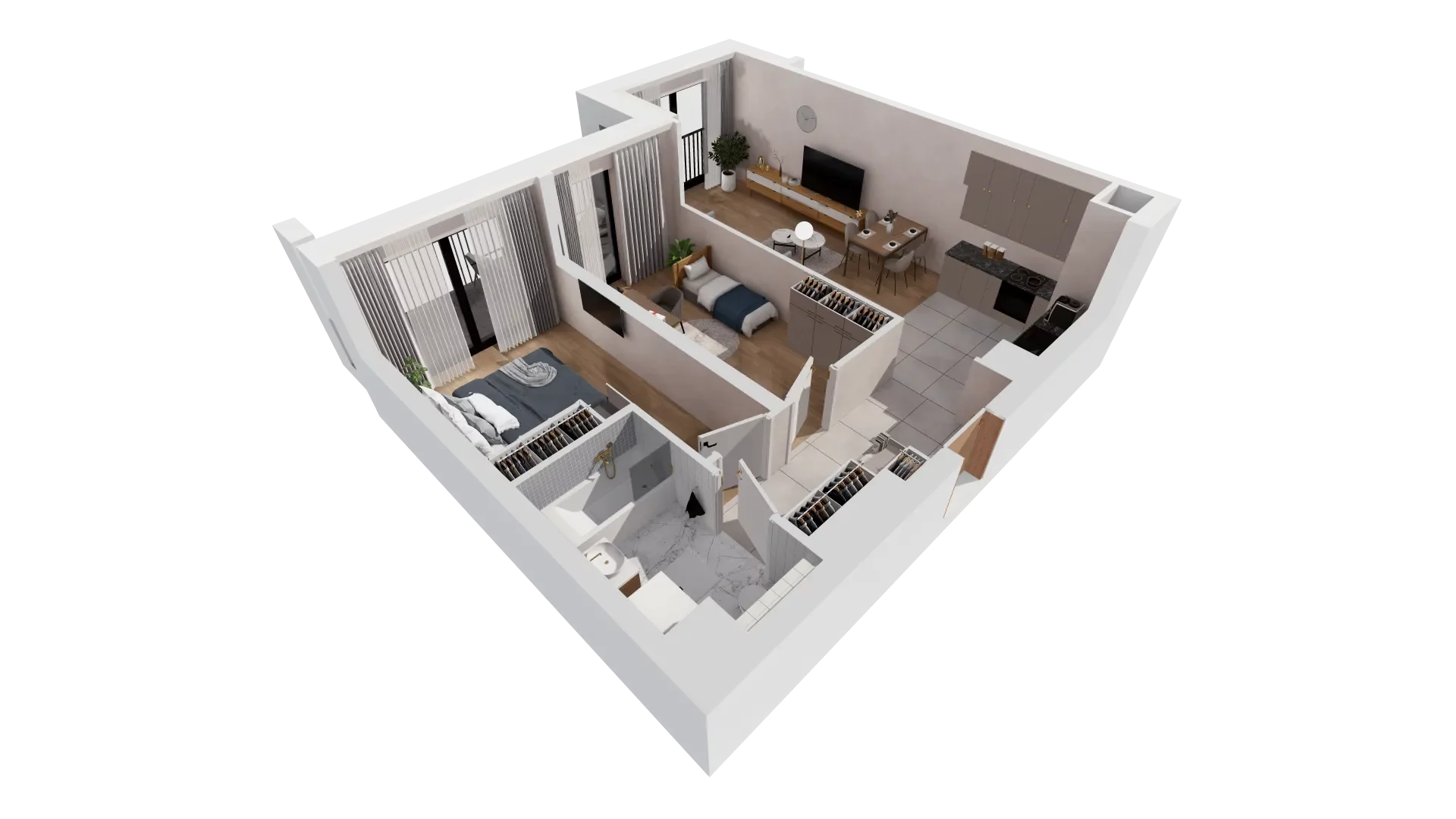 Mieszkanie 61,39 m², piętro 2, oferta nr B2-02-18B, Francuska Park, Katowice, Osiedle Paderewskiego-Muchowiec, Muchowiec, ul. Szybowcowa