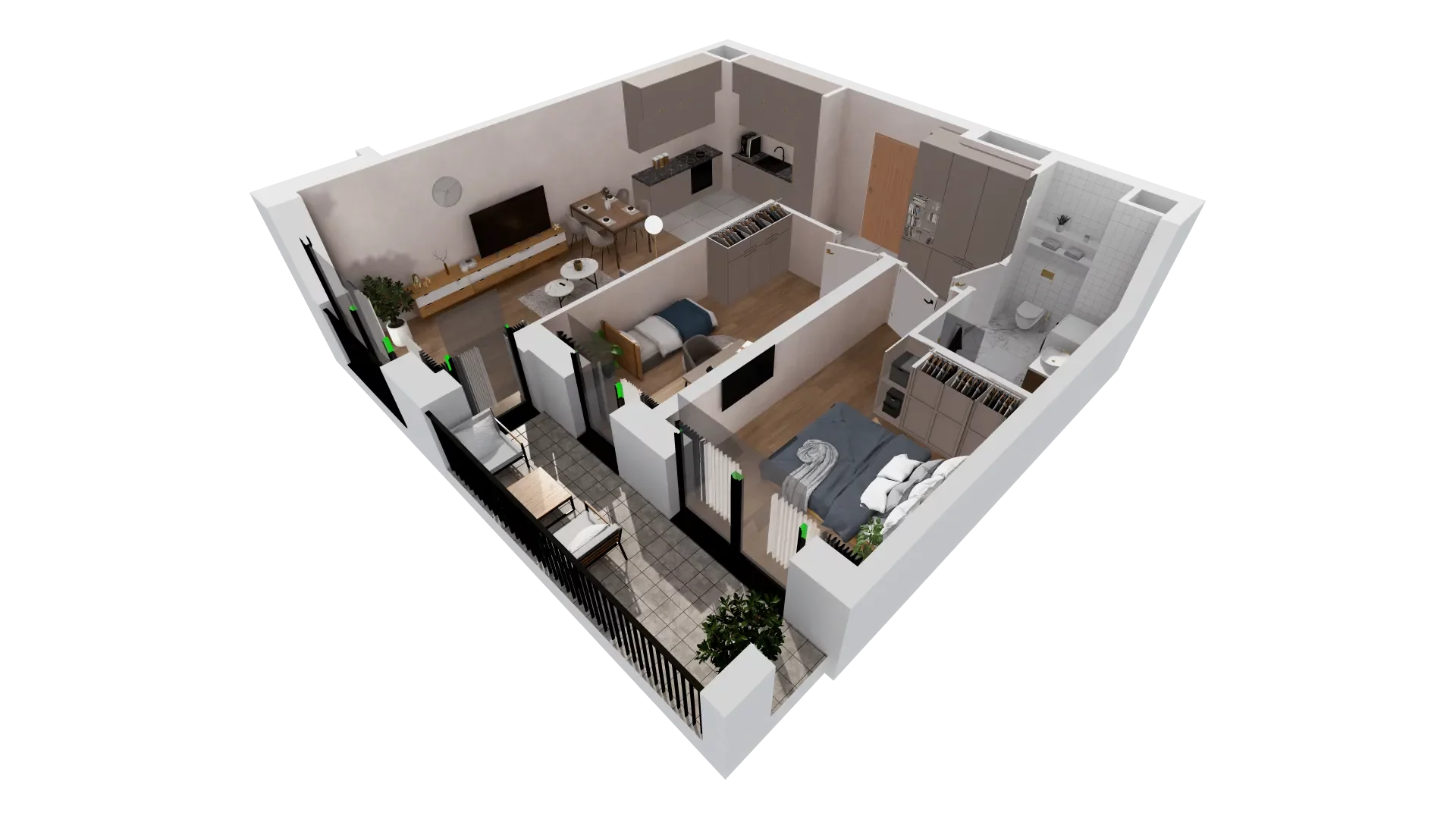 Mieszkanie 61,39 m², piętro 2, oferta nr B2-02-18B, Francuska Park, Katowice, Osiedle Paderewskiego-Muchowiec, Muchowiec, ul. Szybowcowa