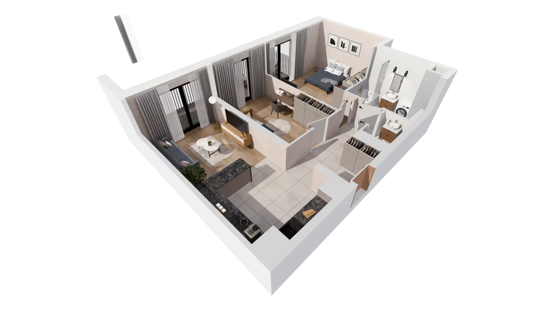 Mieszkanie 64,22 m², piętro 2, oferta nr B2-02-24B, Francuska Park, Katowice, Osiedle Paderewskiego-Muchowiec, Muchowiec, ul. Szybowcowa