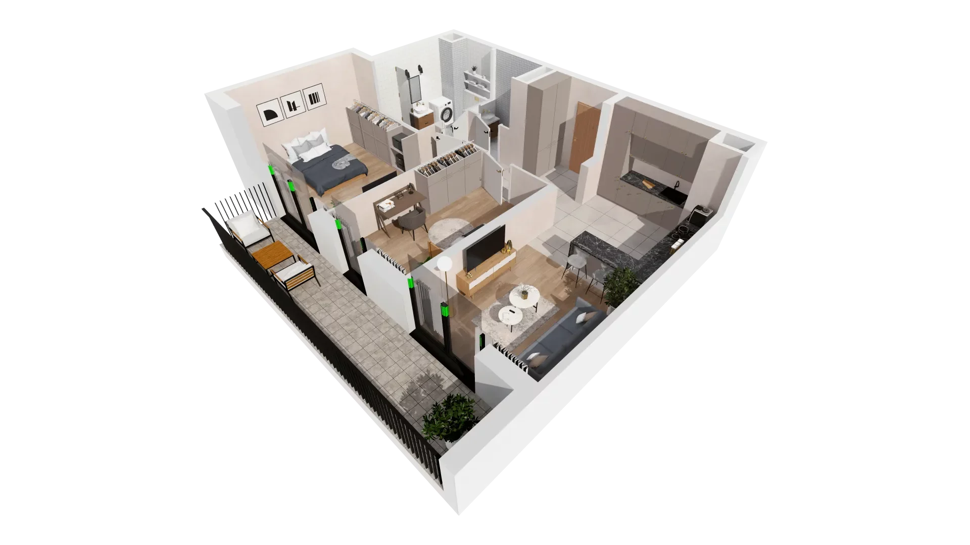 Mieszkanie 64,22 m², piętro 2, oferta nr B2-02-24B, Francuska Park, Katowice, Osiedle Paderewskiego-Muchowiec, Muchowiec, ul. Szybowcowa