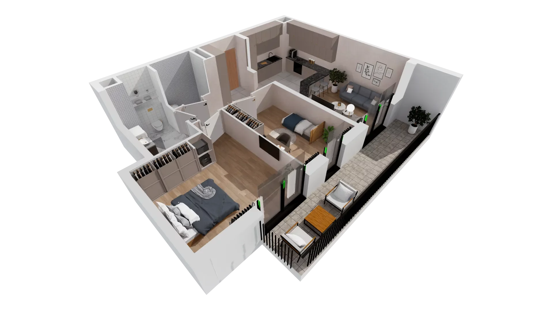 Mieszkanie 64,22 m², piętro 2, oferta nr B2-02-24B, Francuska Park, Katowice, Osiedle Paderewskiego-Muchowiec, Muchowiec, ul. Szybowcowa