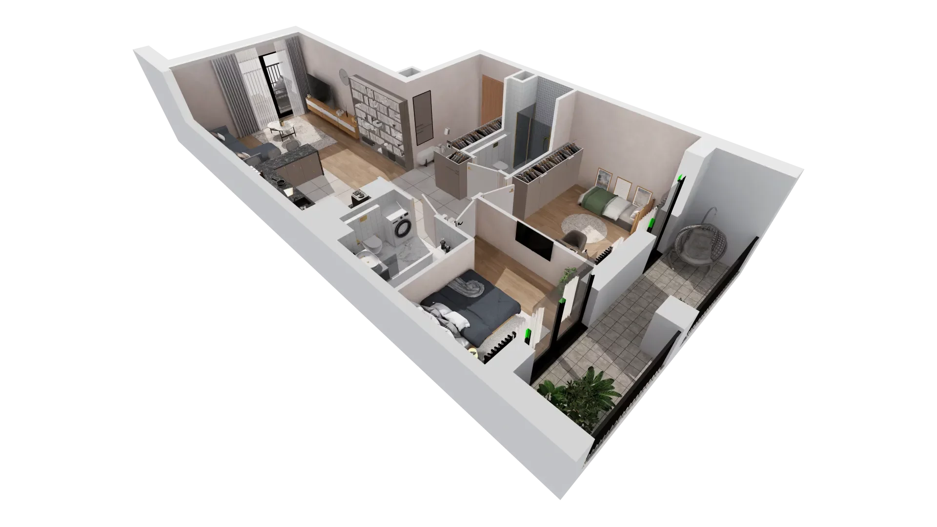 Mieszkanie 67,82 m², piętro 3, oferta nr B2-03-13A, Francuska Park, Katowice, Osiedle Paderewskiego-Muchowiec, Muchowiec, ul. Szybowcowa