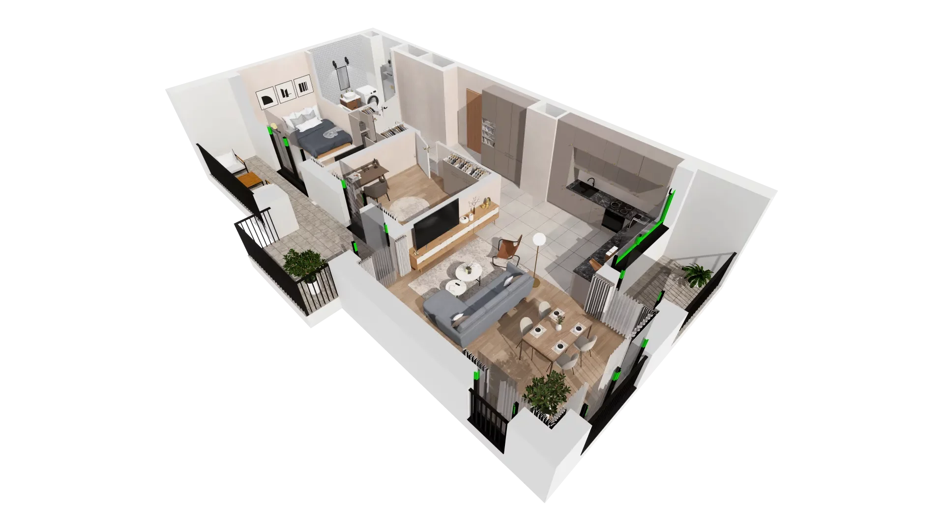 Mieszkanie 68,20 m², piętro 3, oferta nr B2-03-17A, Francuska Park, Katowice, Osiedle Paderewskiego-Muchowiec, Muchowiec, ul. Szybowcowa