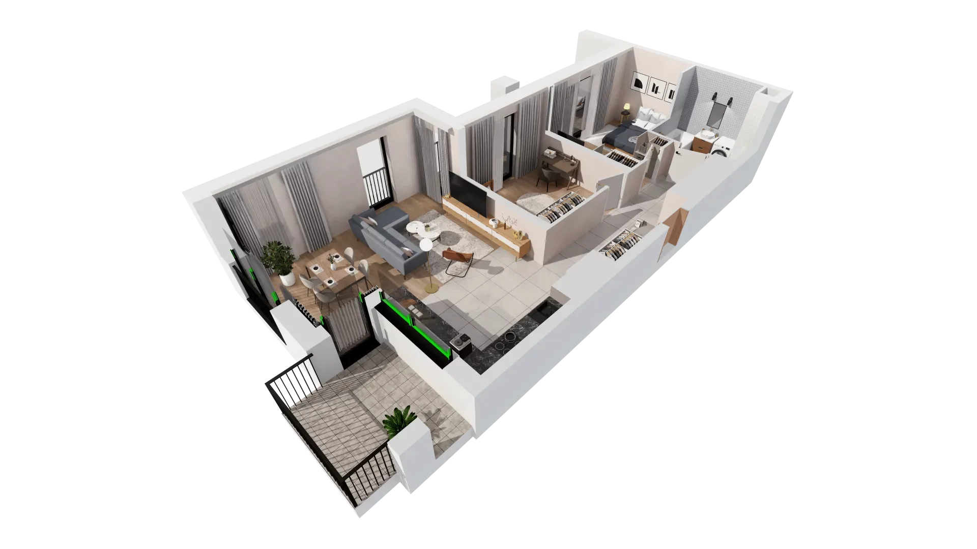 Mieszkanie 67,87 m², piętro 4, oferta nr B2-04-22A, Francuska Park, Katowice, Osiedle Paderewskiego-Muchowiec, Muchowiec, ul. Szybowcowa