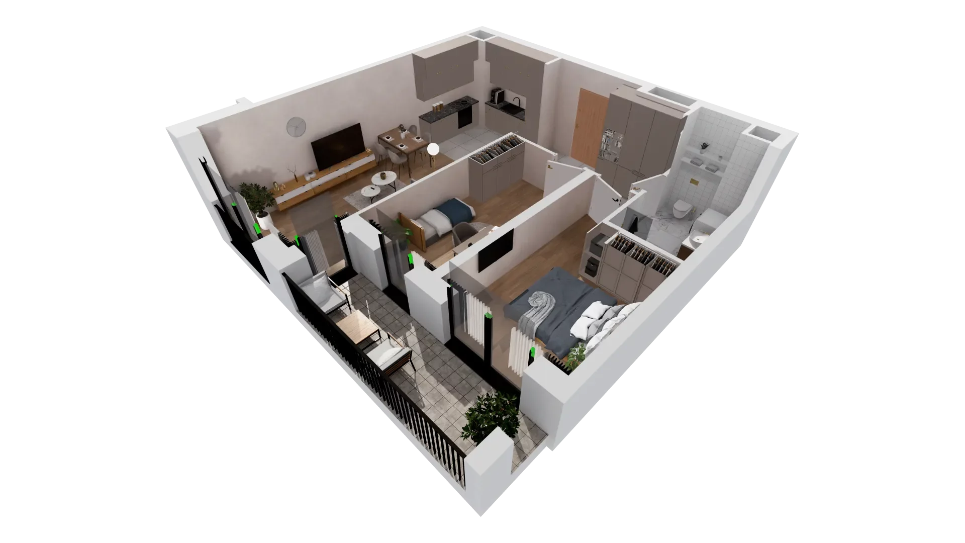 Mieszkanie 61,38 m², piętro 4, oferta nr B2-04-34B, Francuska Park, Katowice, Osiedle Paderewskiego-Muchowiec, Muchowiec, ul. Szybowcowa