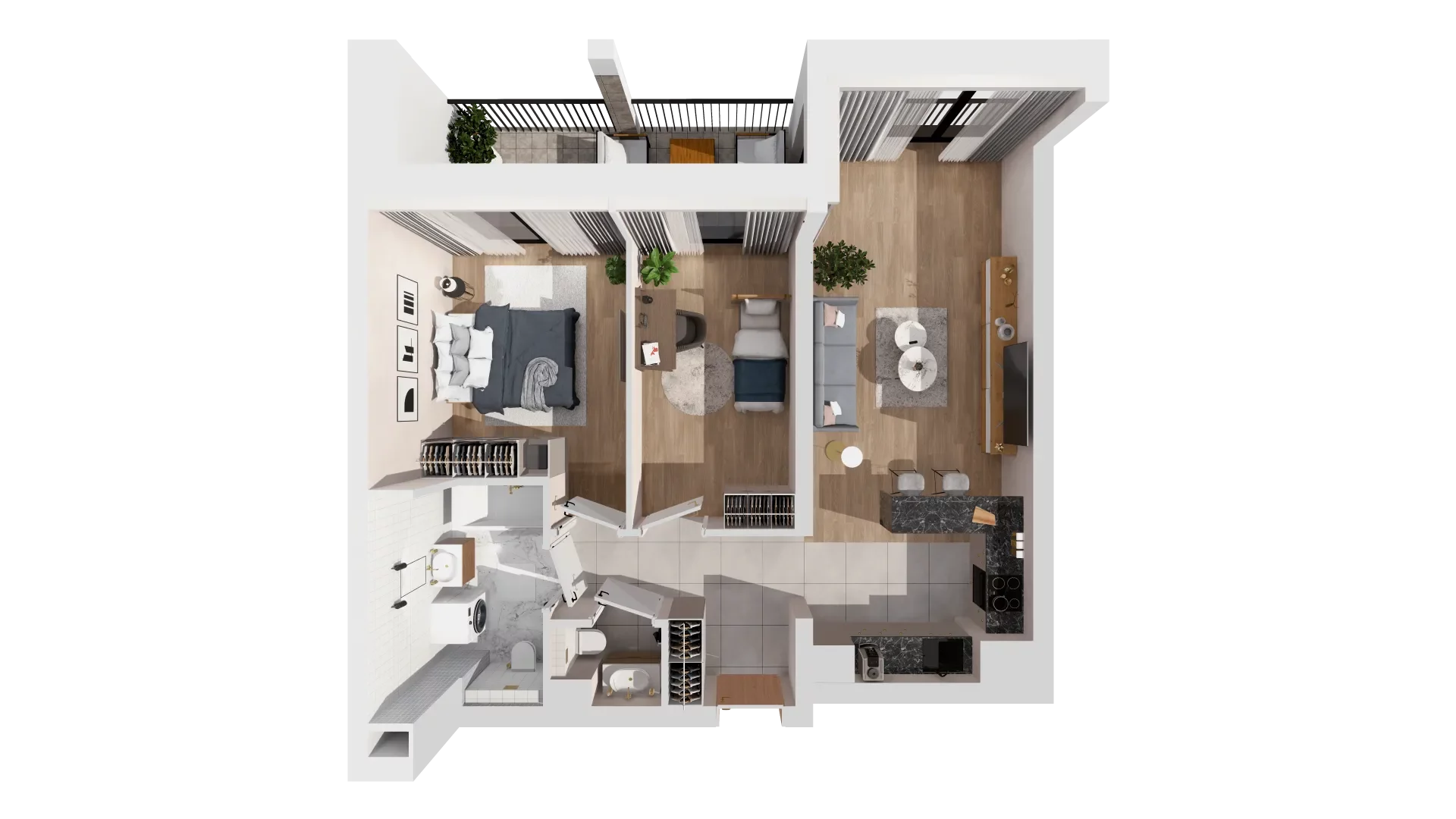 Mieszkanie 60,47 m², piętro 4, oferta nr B2-04-35B, Francuska Park, Katowice, Osiedle Paderewskiego-Muchowiec, Muchowiec, ul. Szybowcowa