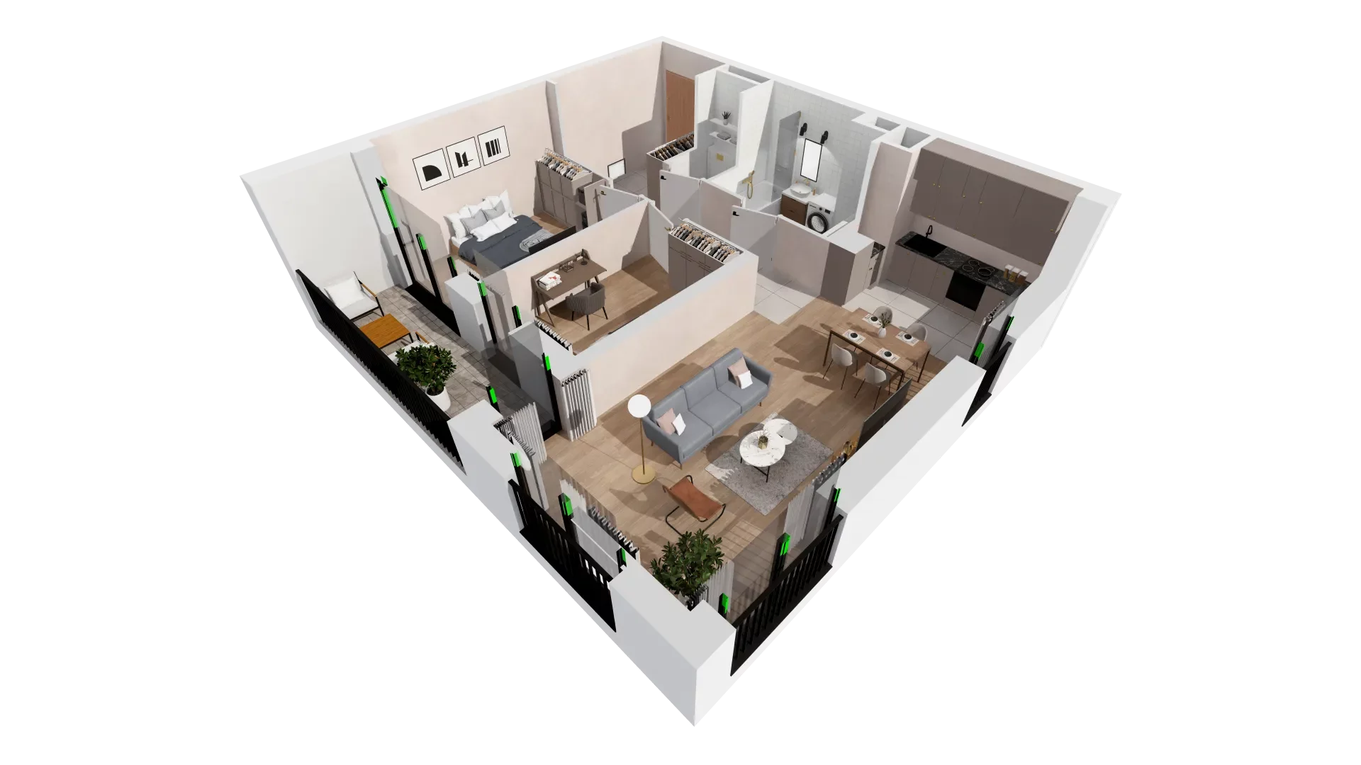 Mieszkanie 65,20 m², piętro 4, oferta nr B2-04-38B, Francuska Park, Katowice, Osiedle Paderewskiego-Muchowiec, Muchowiec, ul. Szybowcowa