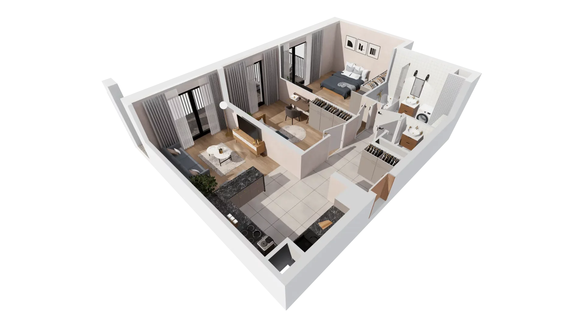 Mieszkanie 64,21 m², piętro 4, oferta nr B2-04-40B, Francuska Park, Katowice, Osiedle Paderewskiego-Muchowiec, Muchowiec, ul. Szybowcowa