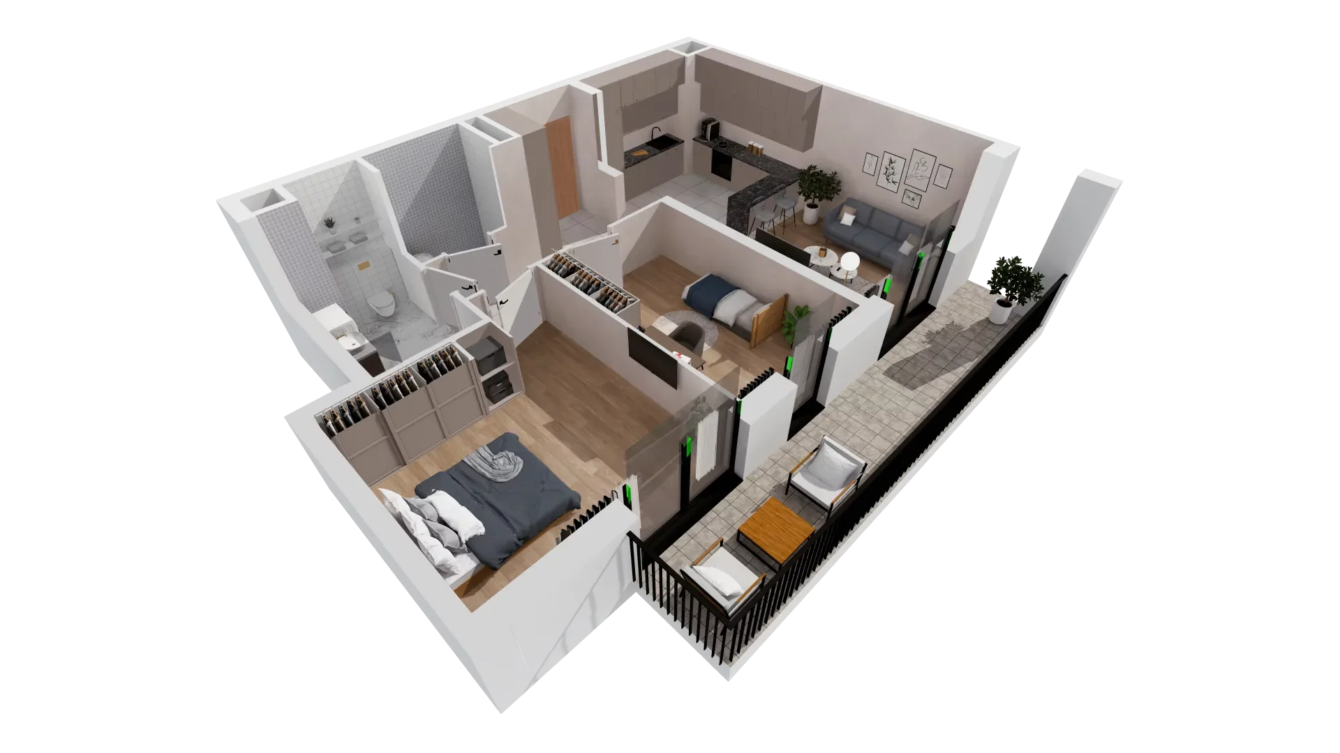 Mieszkanie 64,21 m², piętro 4, oferta nr B2-04-40B, Francuska Park, Katowice, Osiedle Paderewskiego-Muchowiec, Muchowiec, ul. Szybowcowa