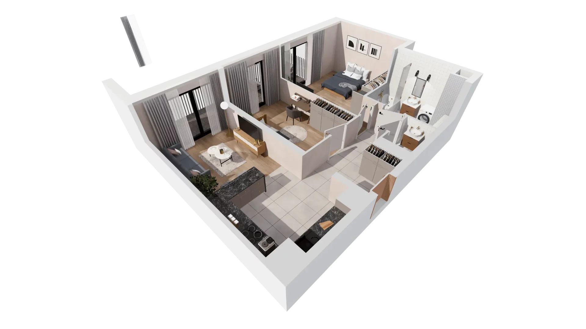 Mieszkanie 64,24 m², piętro 5, oferta nr B2-05-48B, Francuska Park, Katowice, Osiedle Paderewskiego-Muchowiec, Muchowiec, ul. Szybowcowa