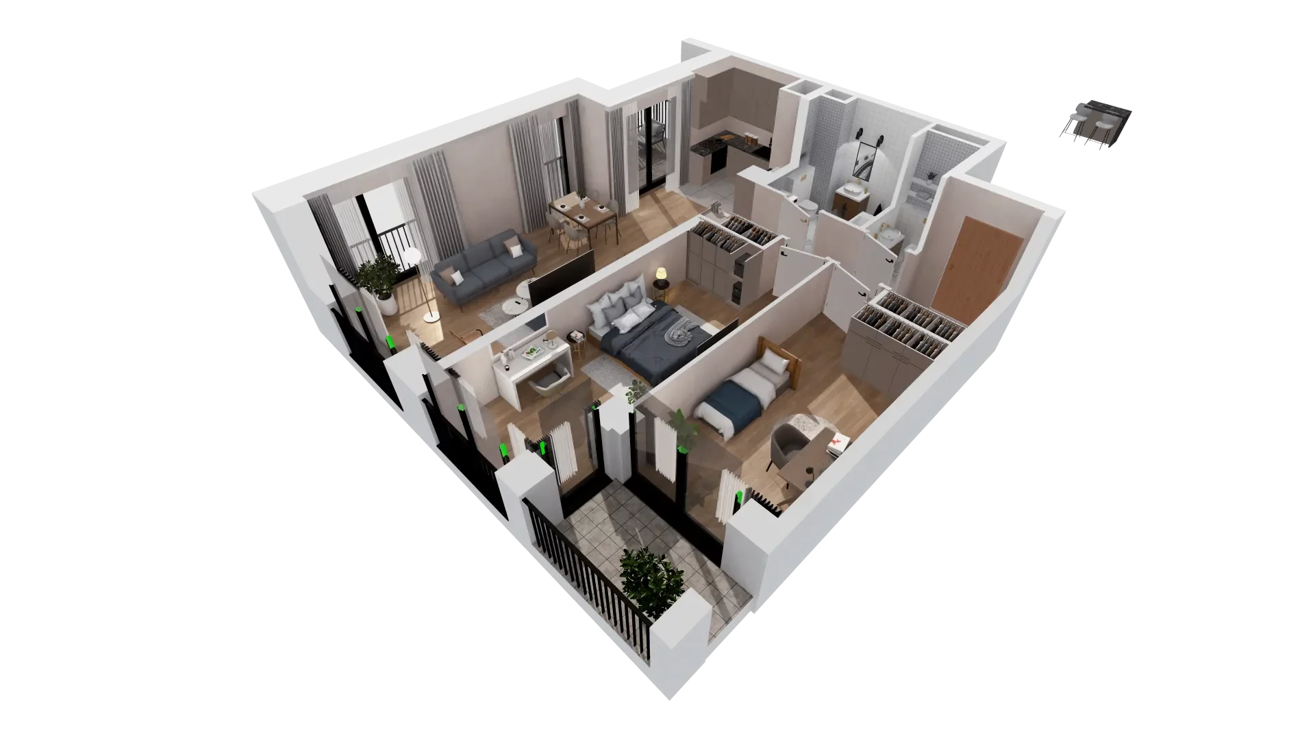 Mieszkanie 77,88 m², piętro 6, oferta nr B2-06-53B, Francuska Park, Katowice, Osiedle Paderewskiego-Muchowiec, Muchowiec, ul. Szybowcowa