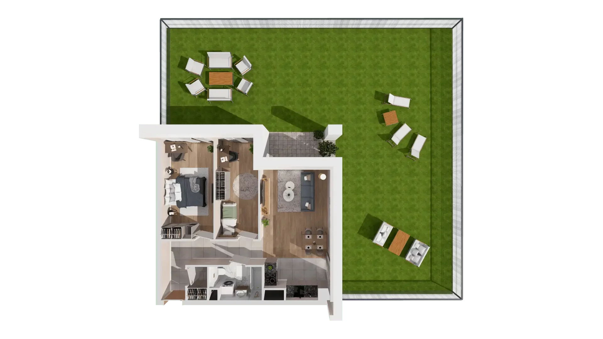 3 pokoje, mieszkanie 64,31 m², parter, oferta nr 1A.0.02, Francuska Park VIIIB, Katowice, Osiedle Paderewskiego-Muchowiec, Muchowiec, ul. Szybowcowa