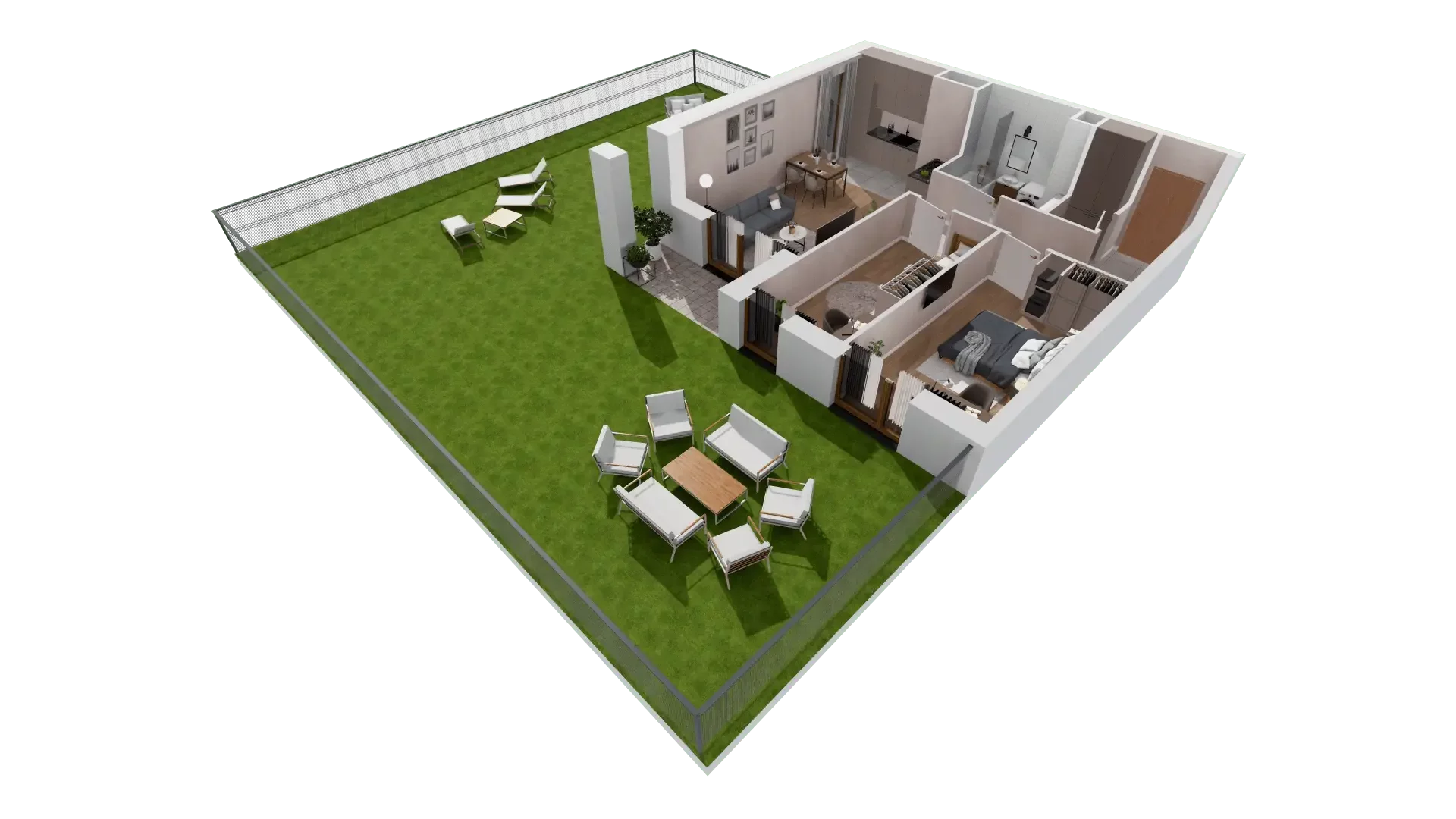 3 pokoje, mieszkanie 64,31 m², parter, oferta nr 1A.0.02, Francuska Park VIIIB, Katowice, Osiedle Paderewskiego-Muchowiec, Muchowiec, ul. Szybowcowa