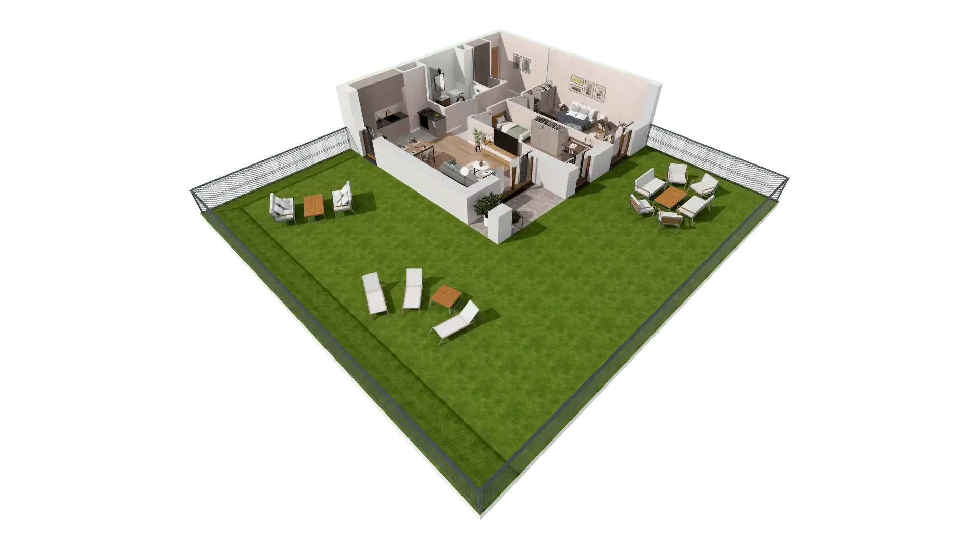 3 pokoje, mieszkanie 64,31 m², parter, oferta nr 1A.0.02, Francuska Park VIIIB, Katowice, Osiedle Paderewskiego-Muchowiec, Muchowiec, ul. Szybowcowa
