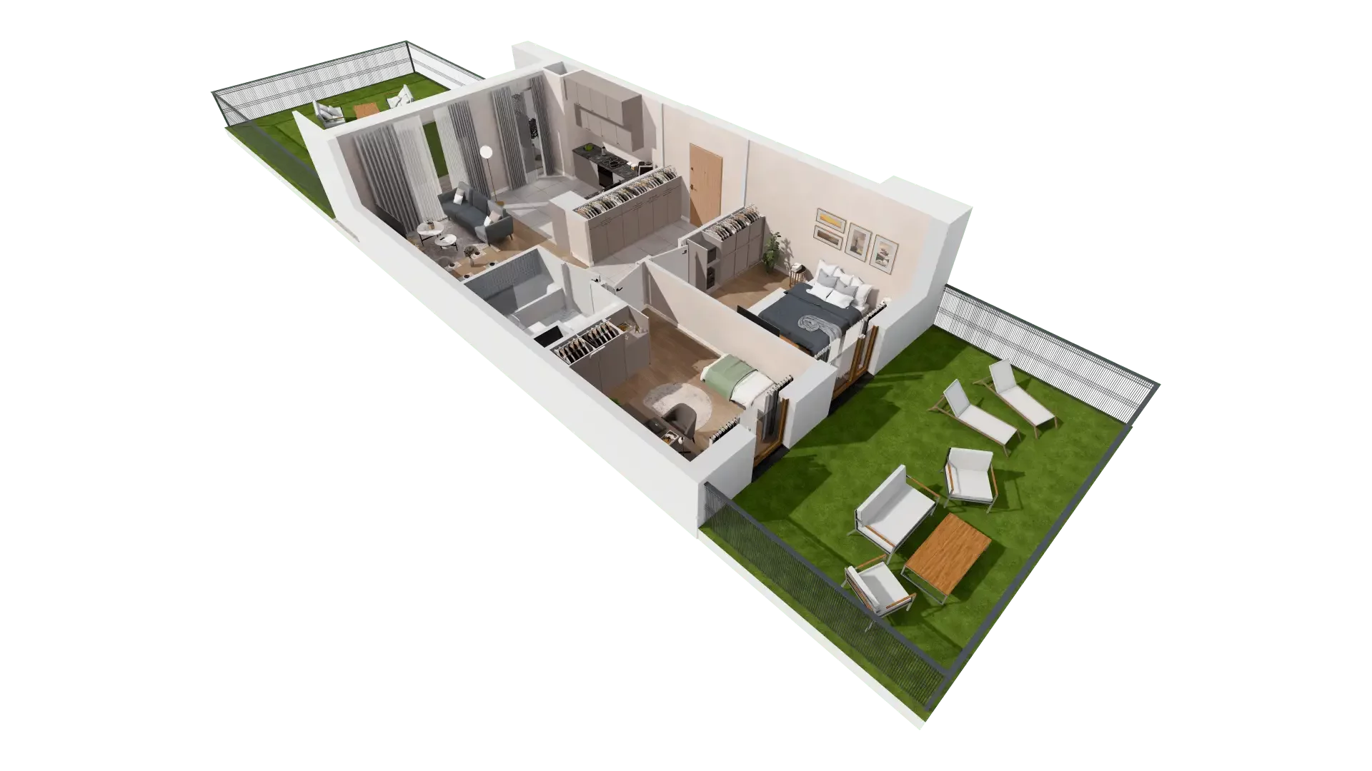 3 pokoje, mieszkanie 61,27 m², parter, oferta nr 1C.0.147, Francuska Park VIIIB, Katowice, Osiedle Paderewskiego-Muchowiec, Muchowiec, ul. Szybowcowa