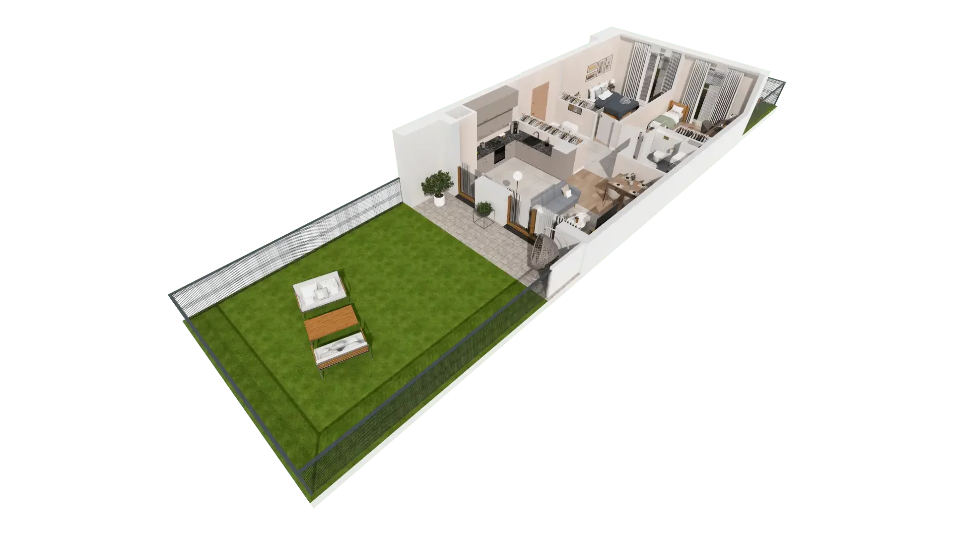 3 pokoje, mieszkanie 61,27 m², parter, oferta nr 1C.0.147, Francuska Park VIIIB, Katowice, Osiedle Paderewskiego-Muchowiec, Muchowiec, ul. Szybowcowa