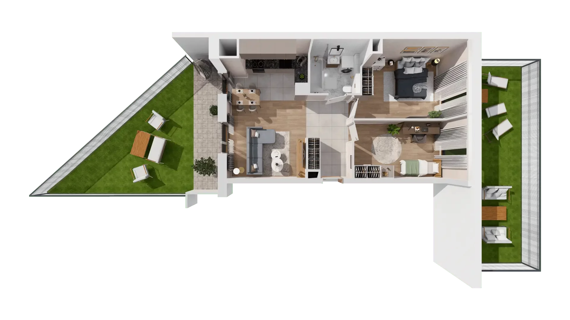 3 pokoje, mieszkanie 60,25 m², parter, oferta nr 1C.0.149, Francuska Park VIIIB, Katowice, Osiedle Paderewskiego-Muchowiec, Muchowiec, ul. Szybowcowa