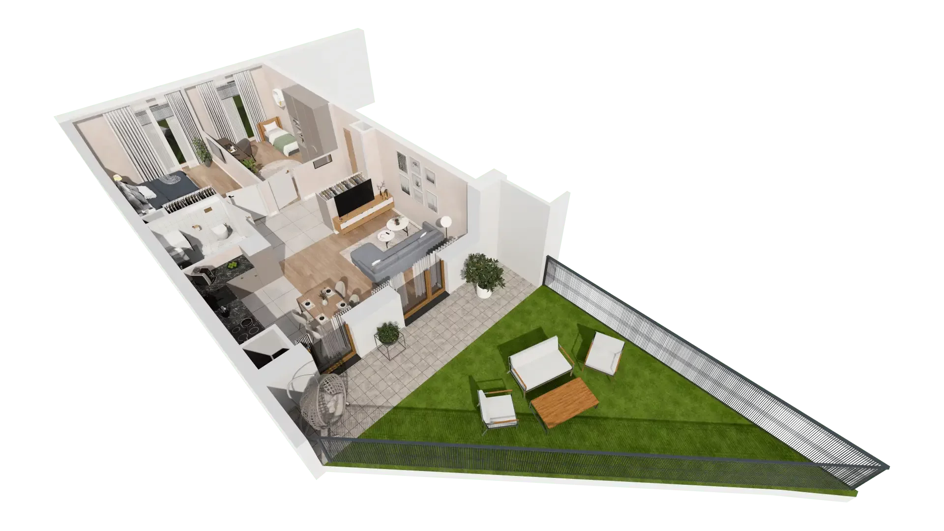 3 pokoje, mieszkanie 60,25 m², parter, oferta nr 1C.0.149, Francuska Park VIIIB, Katowice, Osiedle Paderewskiego-Muchowiec, Muchowiec, ul. Szybowcowa
