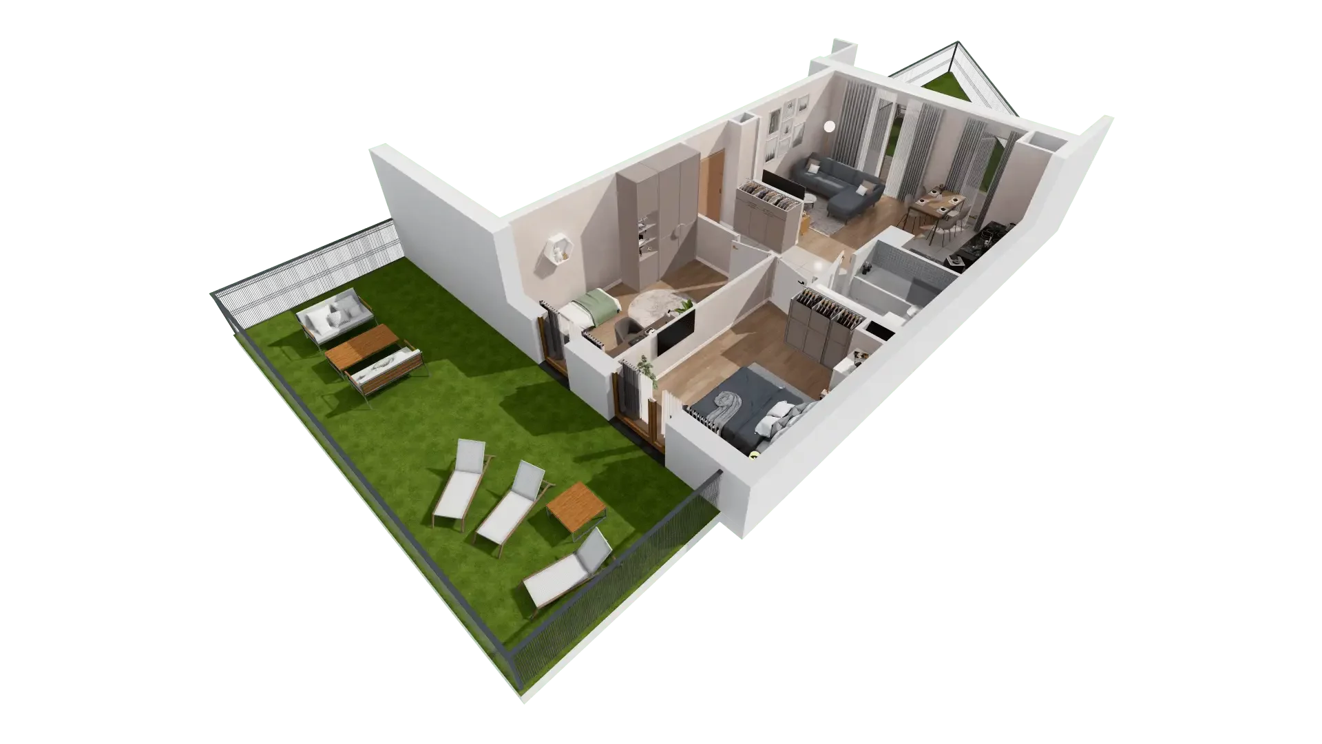 3 pokoje, mieszkanie 60,25 m², parter, oferta nr 1C.0.149, Francuska Park VIIIB, Katowice, Osiedle Paderewskiego-Muchowiec, Muchowiec, ul. Szybowcowa