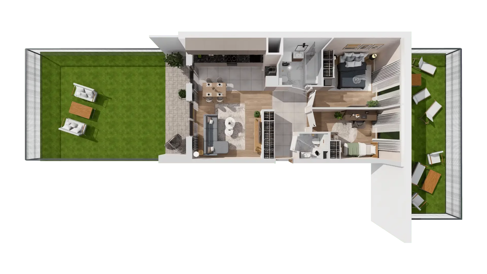 3 pokoje, mieszkanie 60,72 m², parter, oferta nr 1D.0.173, Francuska Park VIIIB, Katowice, Osiedle Paderewskiego-Muchowiec, Muchowiec, ul. Szybowcowa