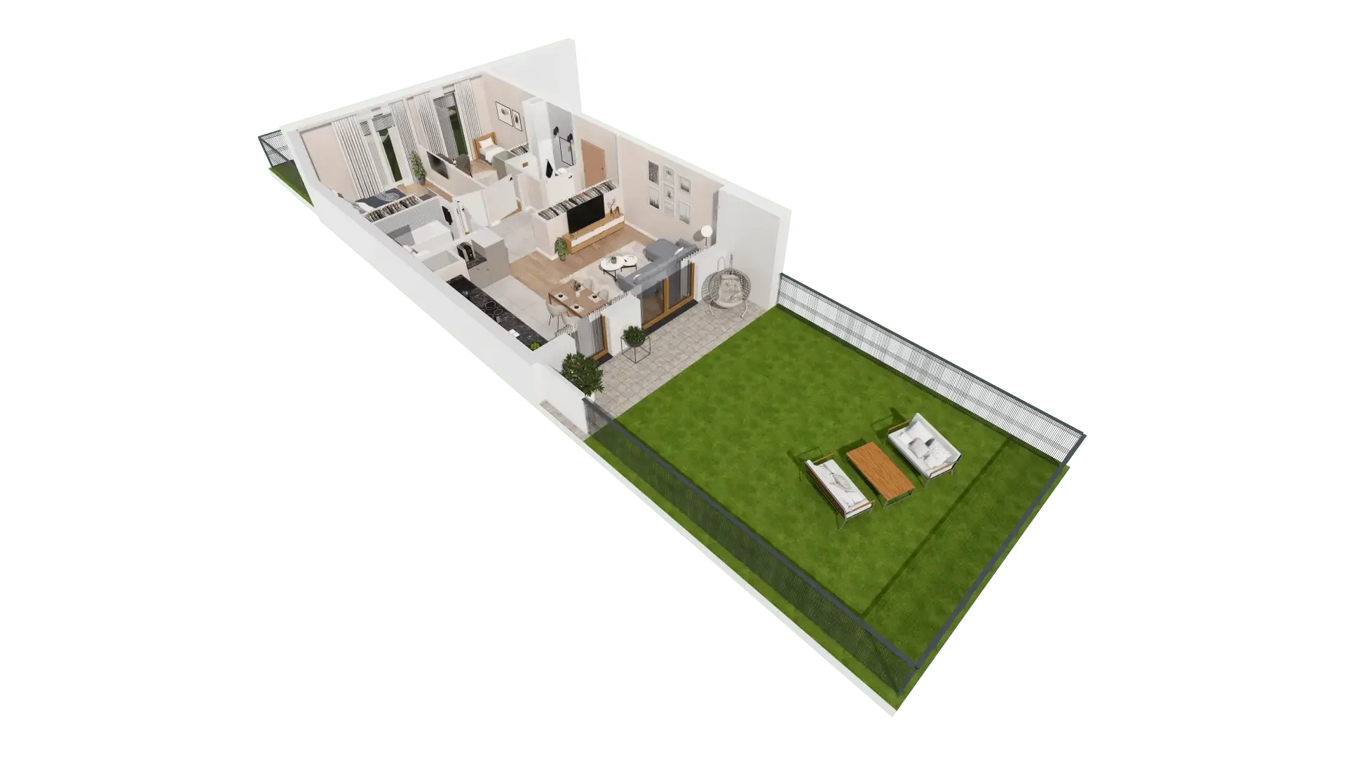 3 pokoje, mieszkanie 60,72 m², parter, oferta nr 1D.0.173, Francuska Park VIIIB, Katowice, Osiedle Paderewskiego-Muchowiec, Muchowiec, ul. Szybowcowa